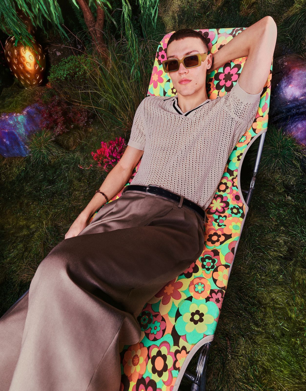 Легкая трикотажная футболка-поло с вырезом в горловине ASOS DESIGN 4690₽