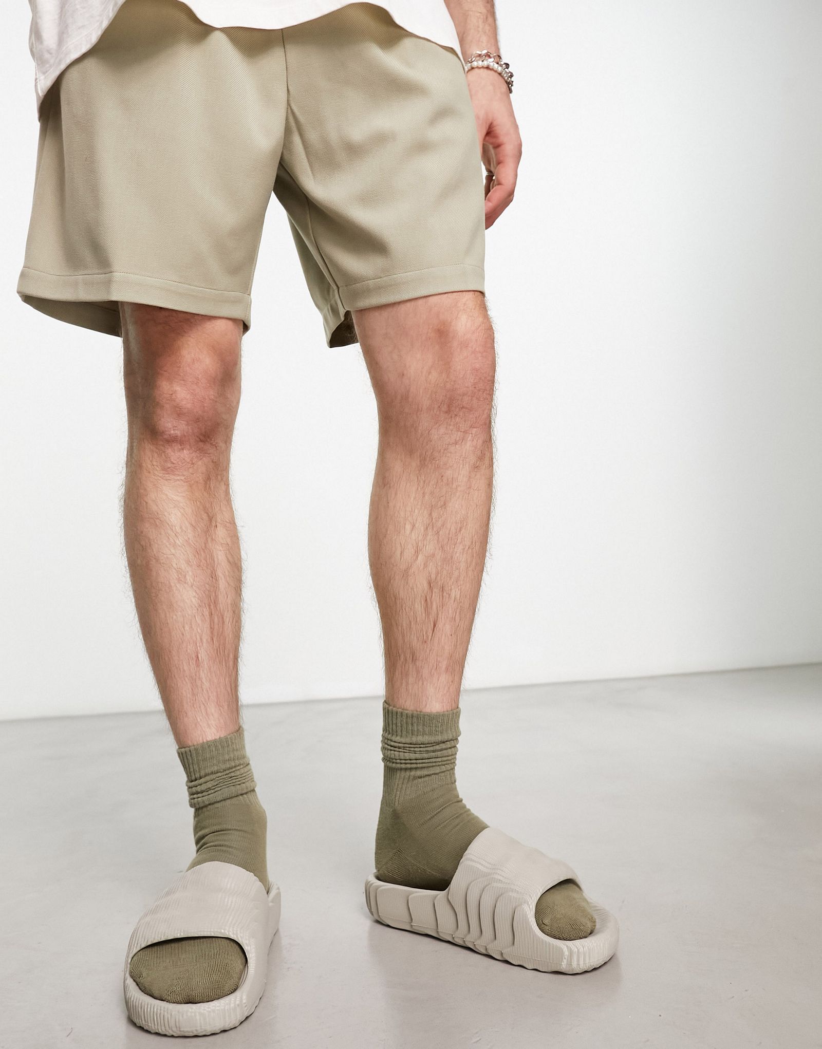 Светло-коричневые шлепанцы adidas Originals Adilette 22 7990₽