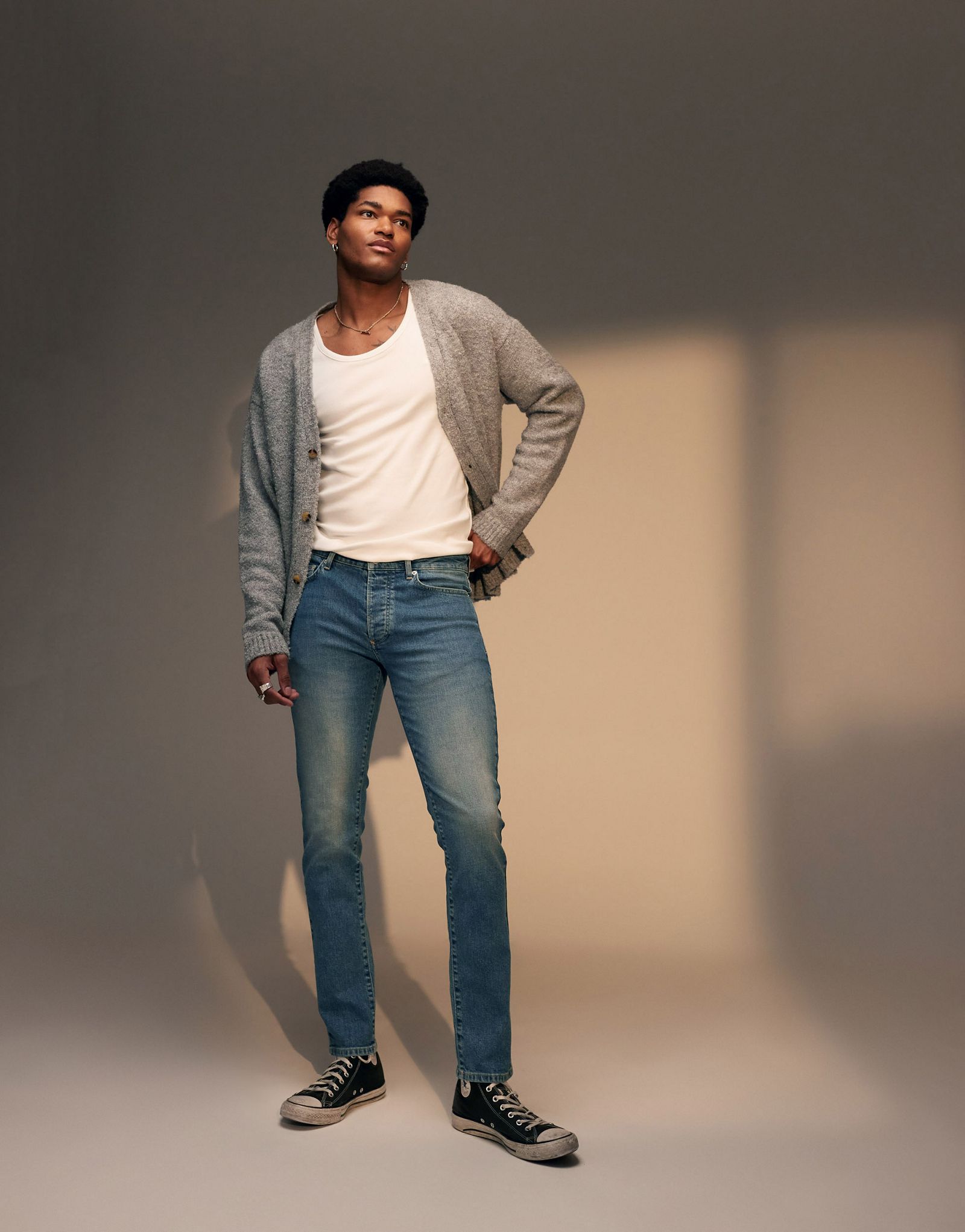 Винтажные джинсы-скинни с эффектом выстиранности Topman 4690₽