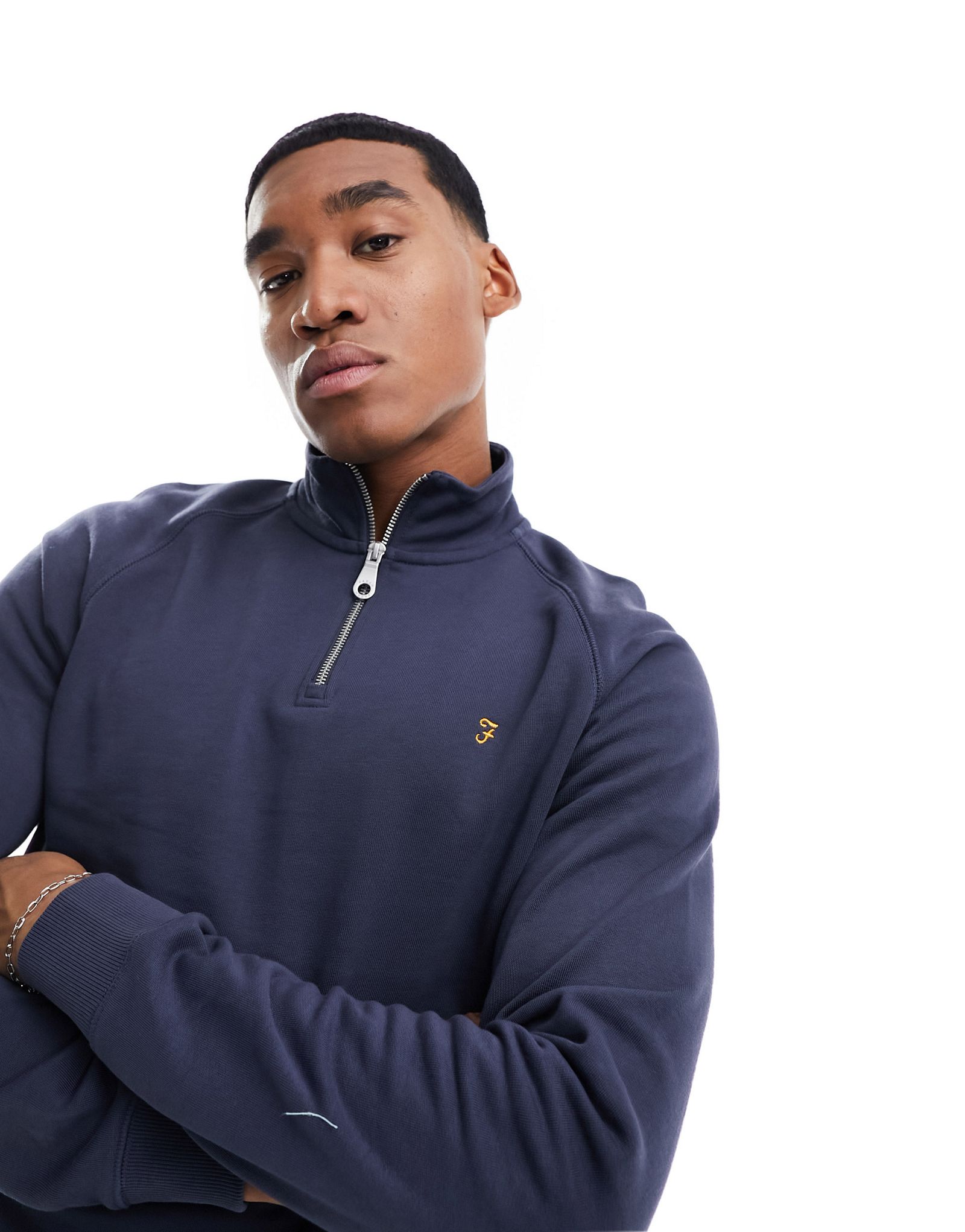 Синий свитшот на молнии Farah Jim 15790₽