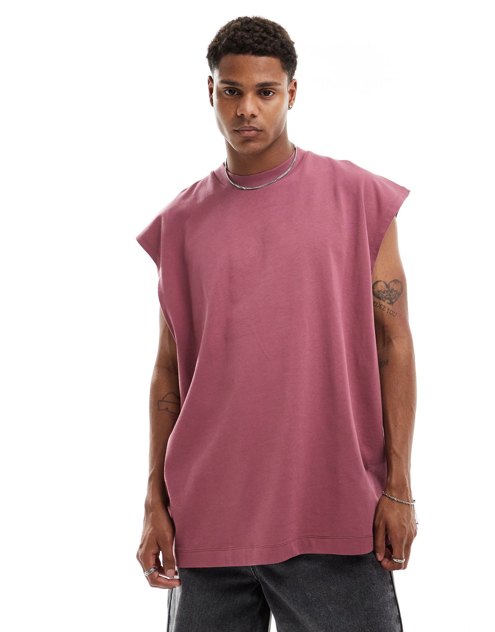 Розовая объемная майка ASOS DESIGN 3890₽