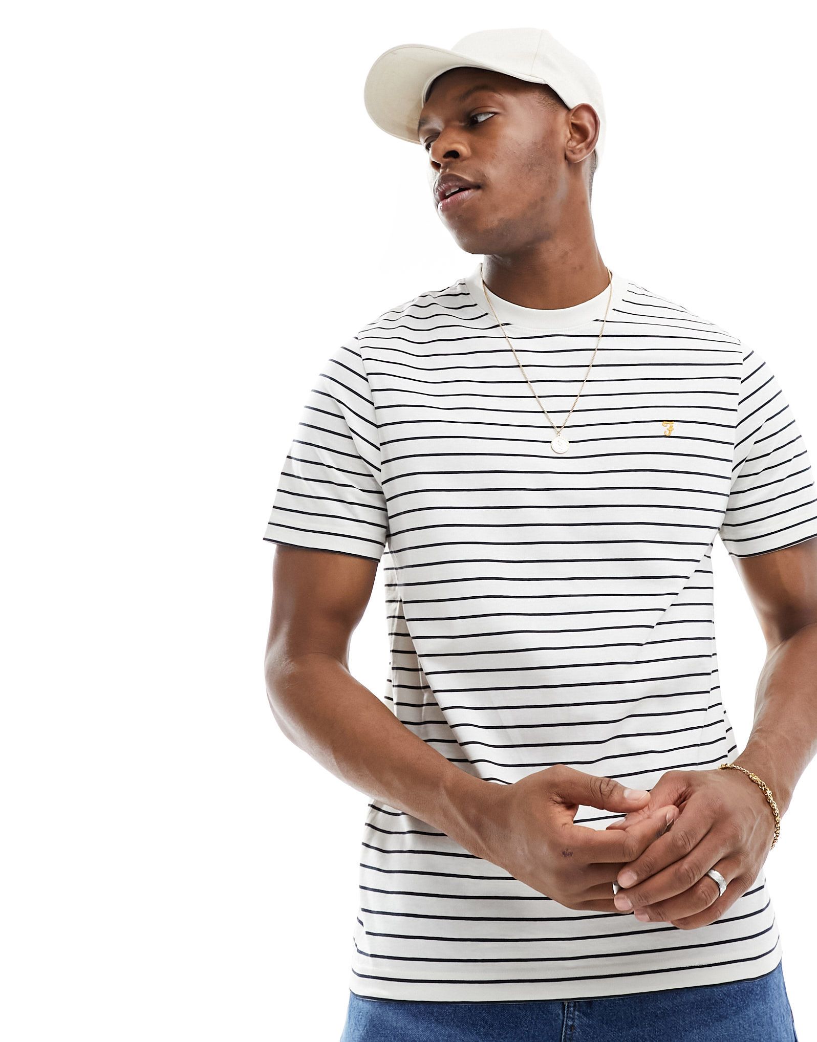 Футболка Farah с короткими рукавами и полосками из хлопка 8790₽