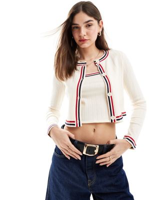 Кардиган с разрезом спереди и кантом ASOS DESIGN - часть комплекта