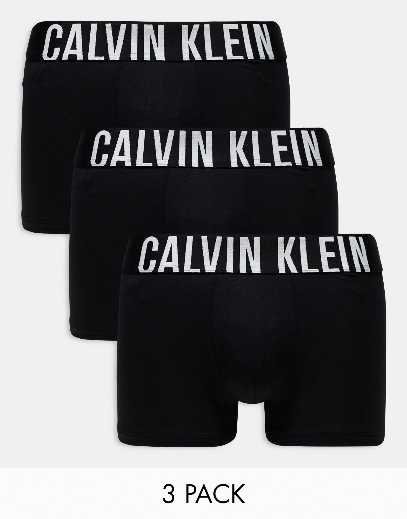 Набор из 3 черных хлопковых эластичных плавок Calvin Klein Intens Power Power 11190₽