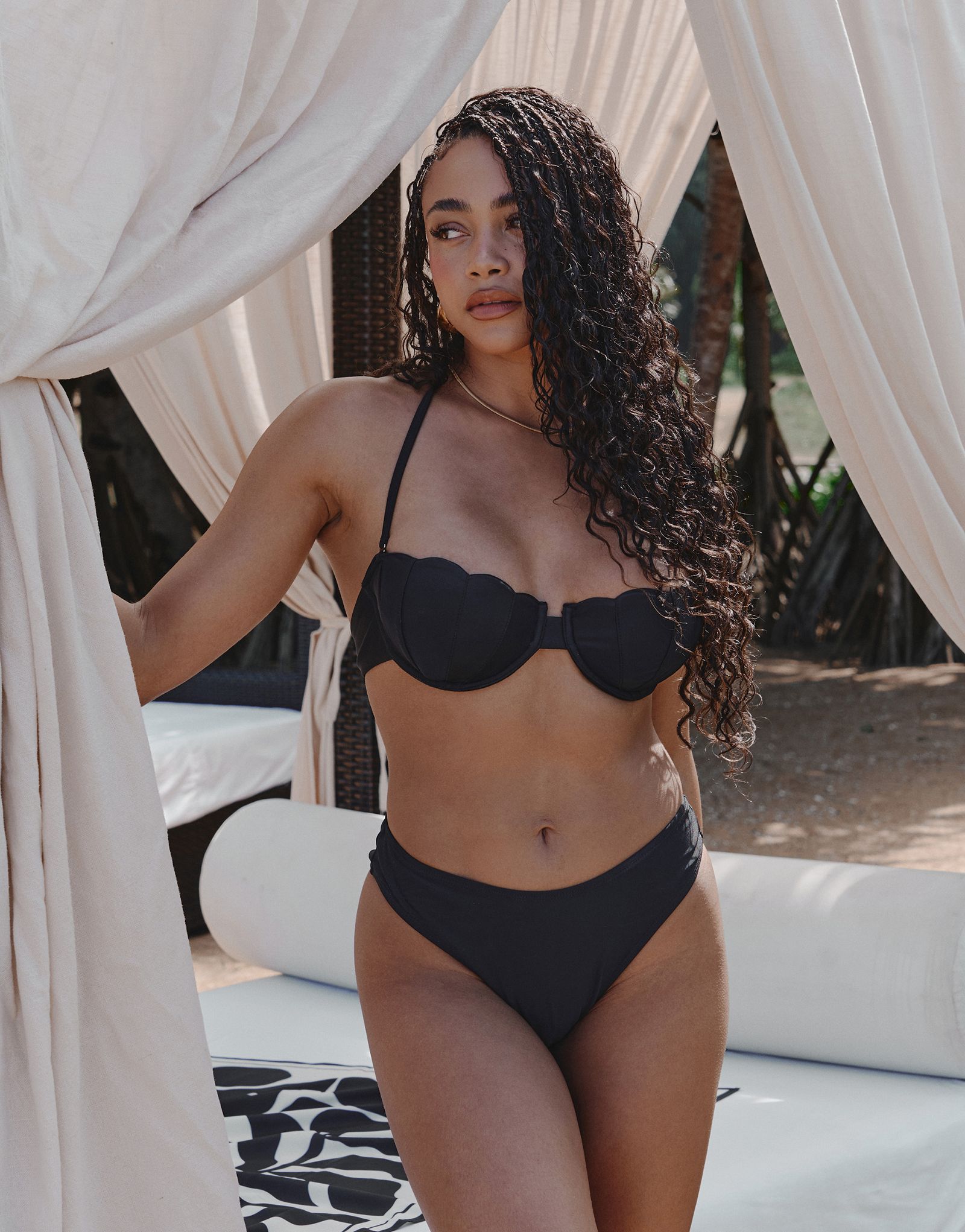 Черные плавки бикини с высоким вырезом maui 4th - Reckless x Loz Vassallo