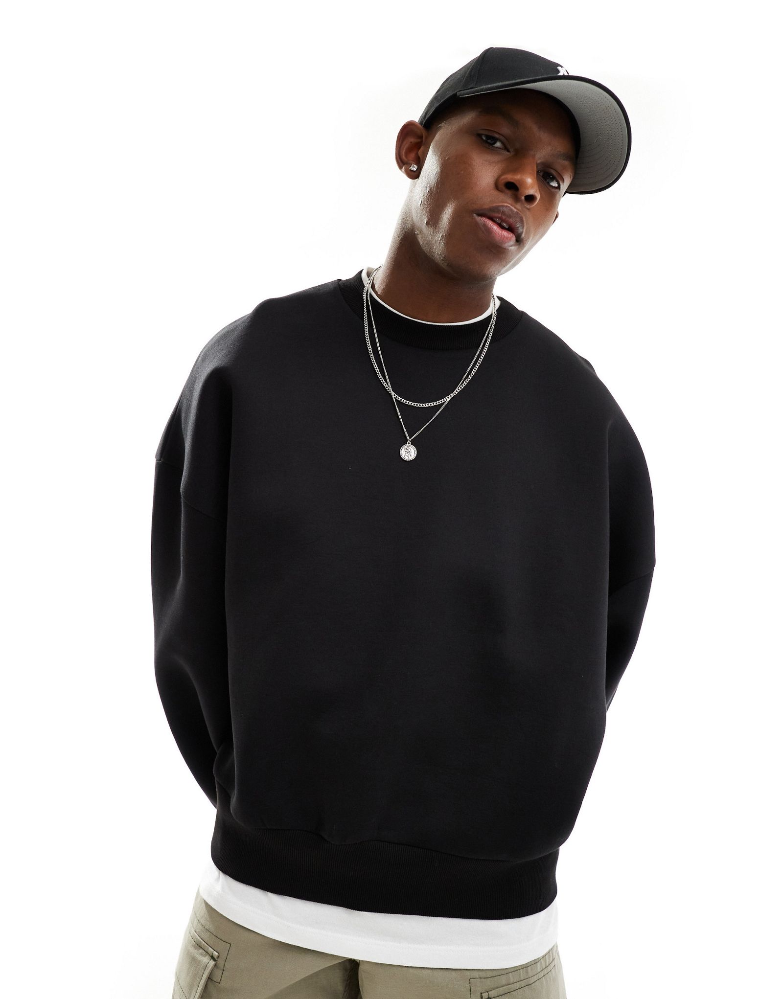 Черная толстовка с аквалангом в стиле oversized ASOS DESIGN 9890₽