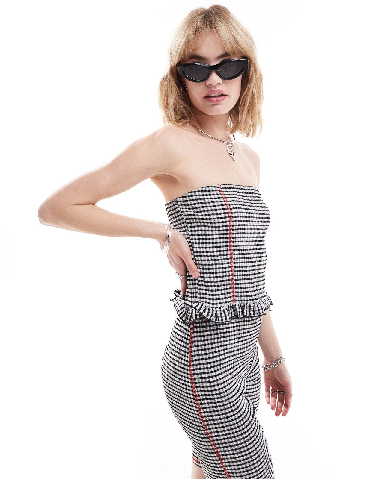 Топ-бандо в мелкую клетку COLLUSION - часть комплекта 1990₽