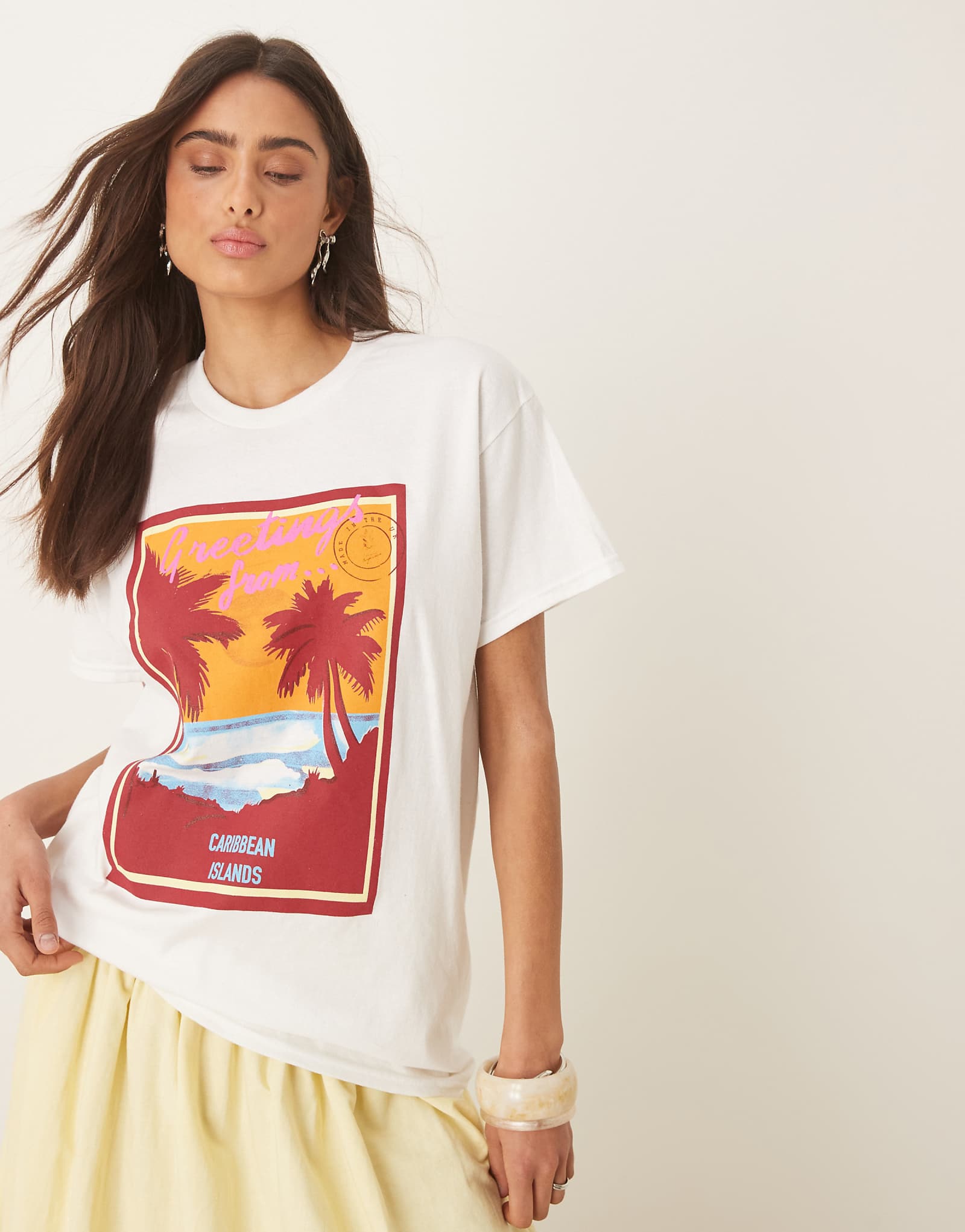 Isabelle Pennington-Edmead postcard T-shirt in white