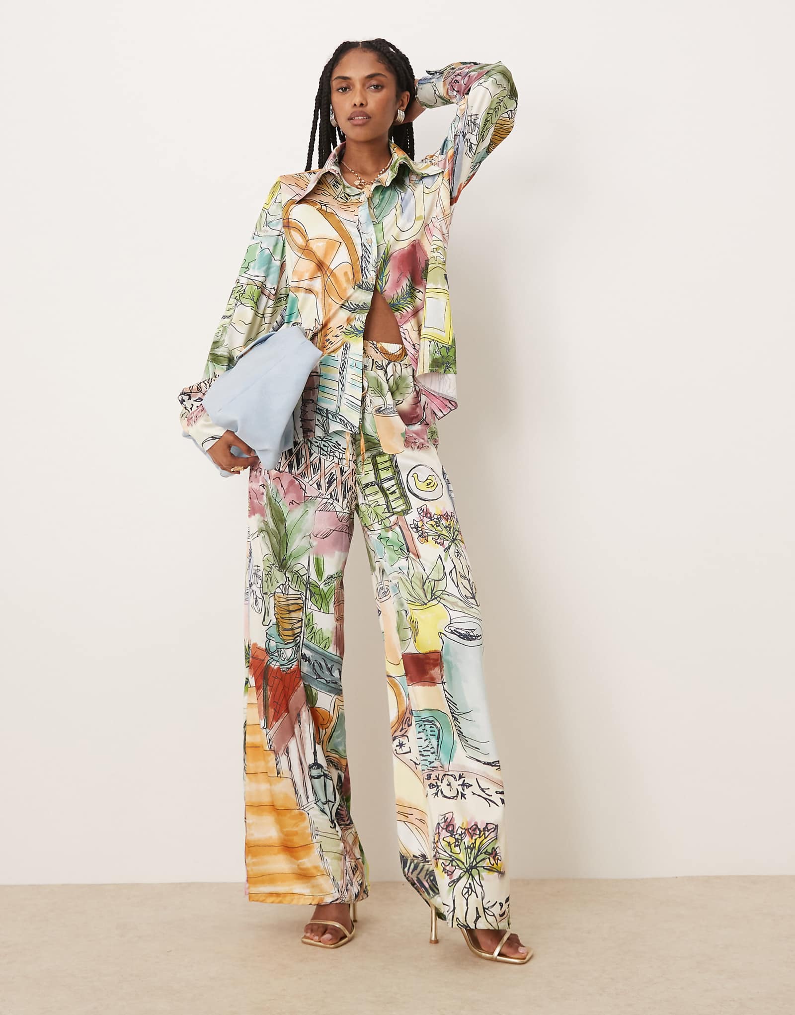 Isabelle Pennington-Edmead Basterre shirt in sanctuary print - part of a set 19090₽