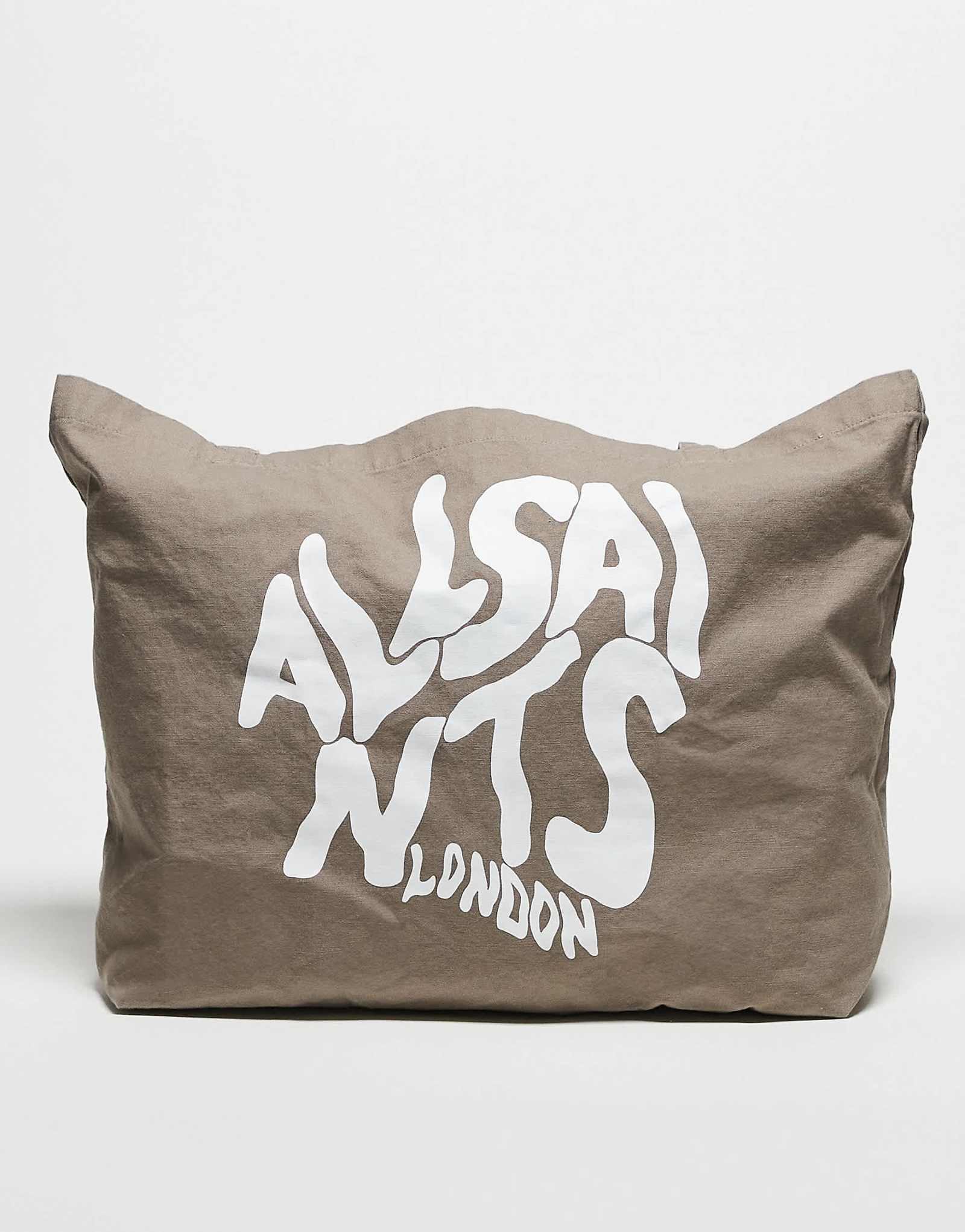 AllSaints Orlando unisex tote bag in chestnut brown 5490₽