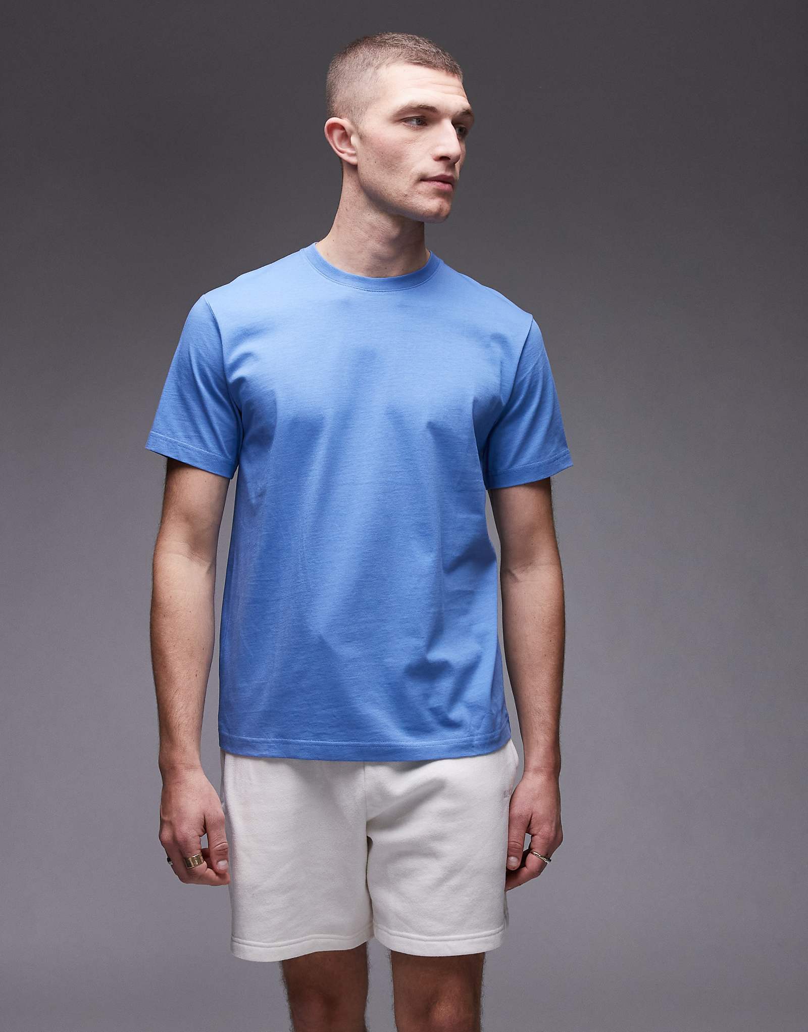 ARKET jersey t-shirt in light blue 4090₽