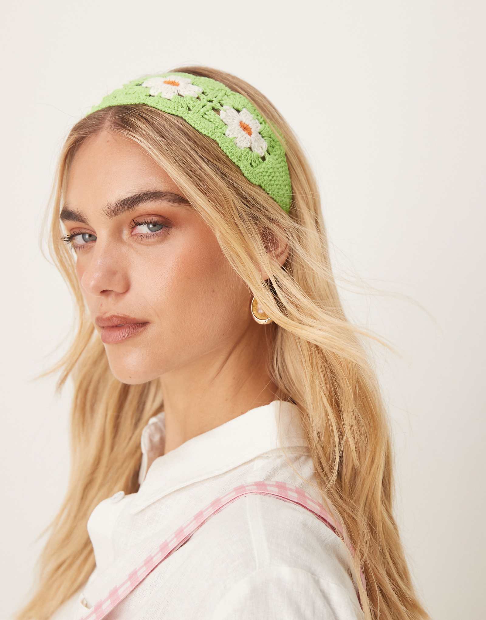 Sui Ava Bohemian flower crochet headband in green 3690₽
