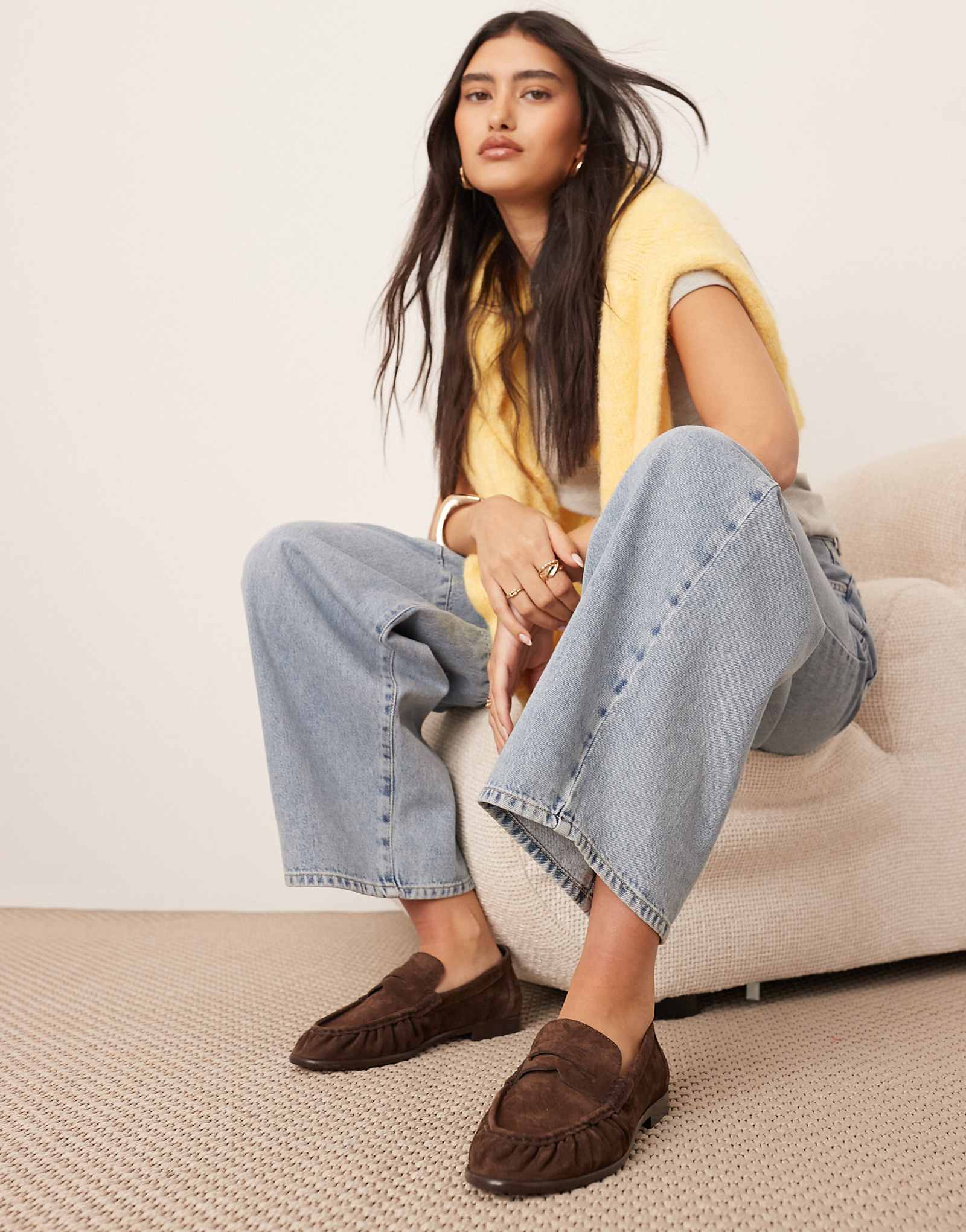 ПОДБЕРИ кожаные мокасины премиум-класса из коричневой замши 22690₽