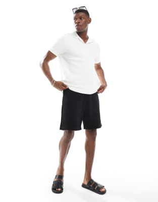 ЧерныешортыоверсайзсреднейдлиныотASOSDESIGNessentialBlack