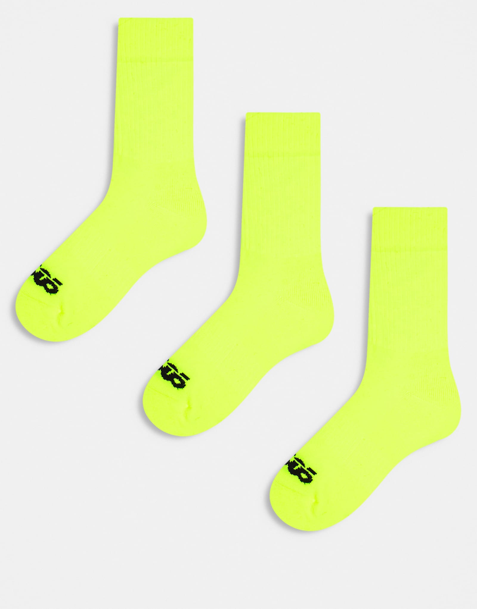 4505 running socks with arch support and antibacterial finish in neon yellow 3790₽
