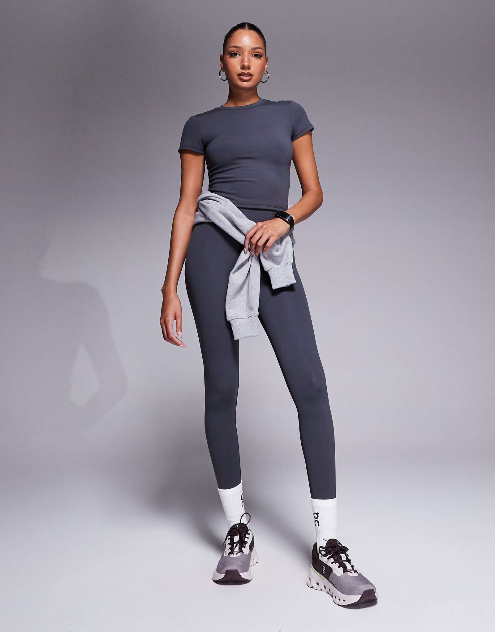 4505 Icon soft touch yoga gym leggings in iron gray 4090₽