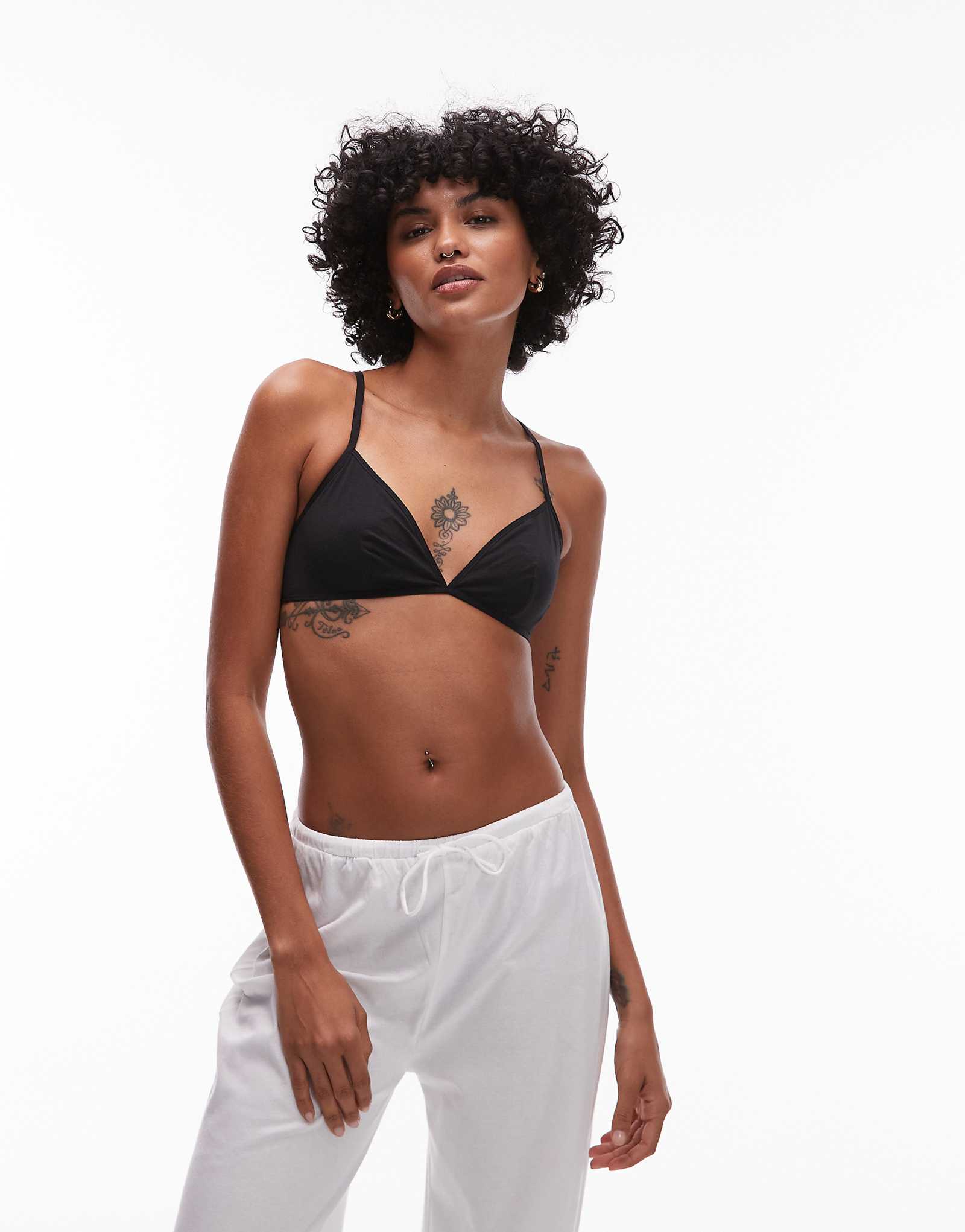 ARKET cotton soft bra in black 4090₽