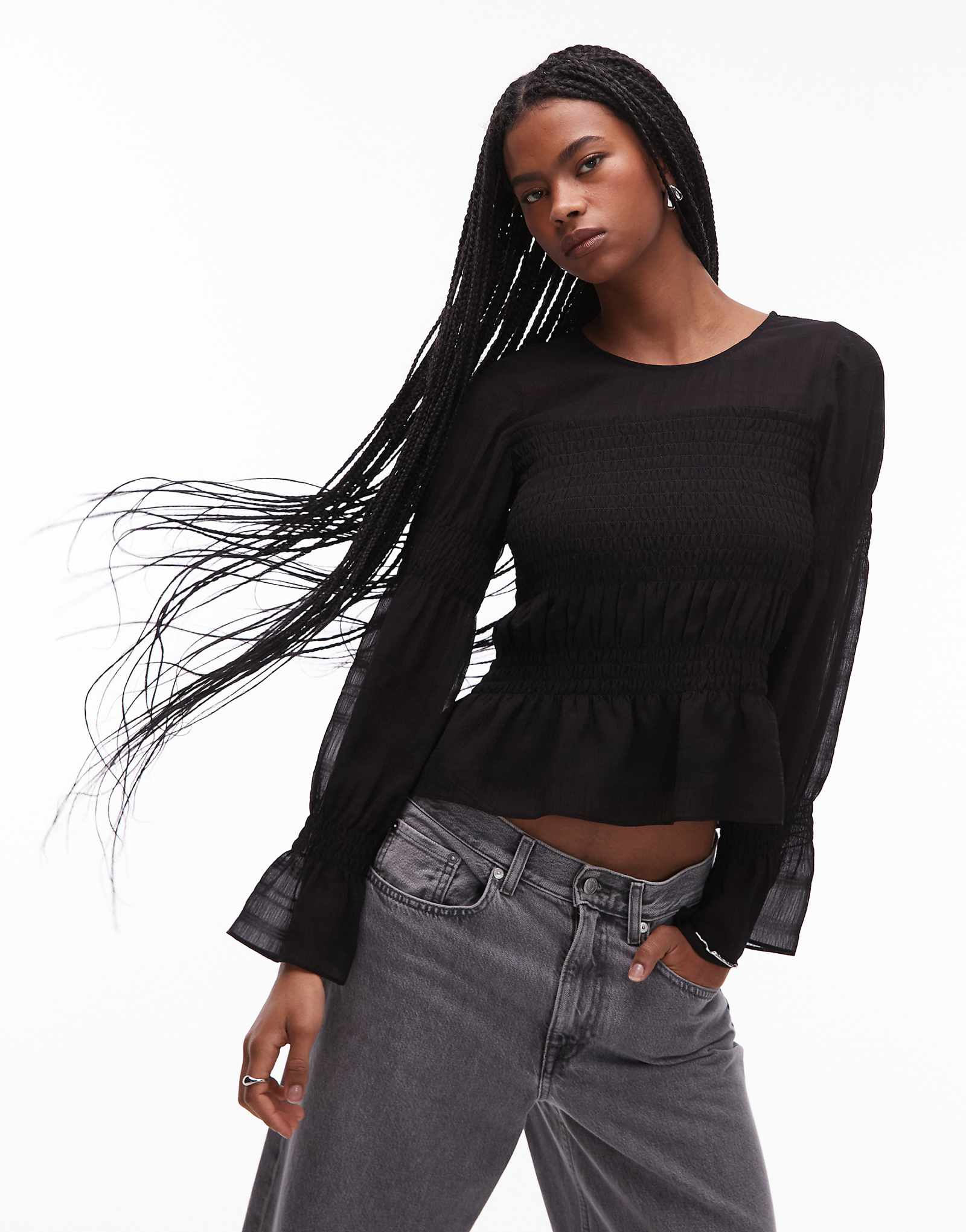 Allsaints pamela top in black 34890₽