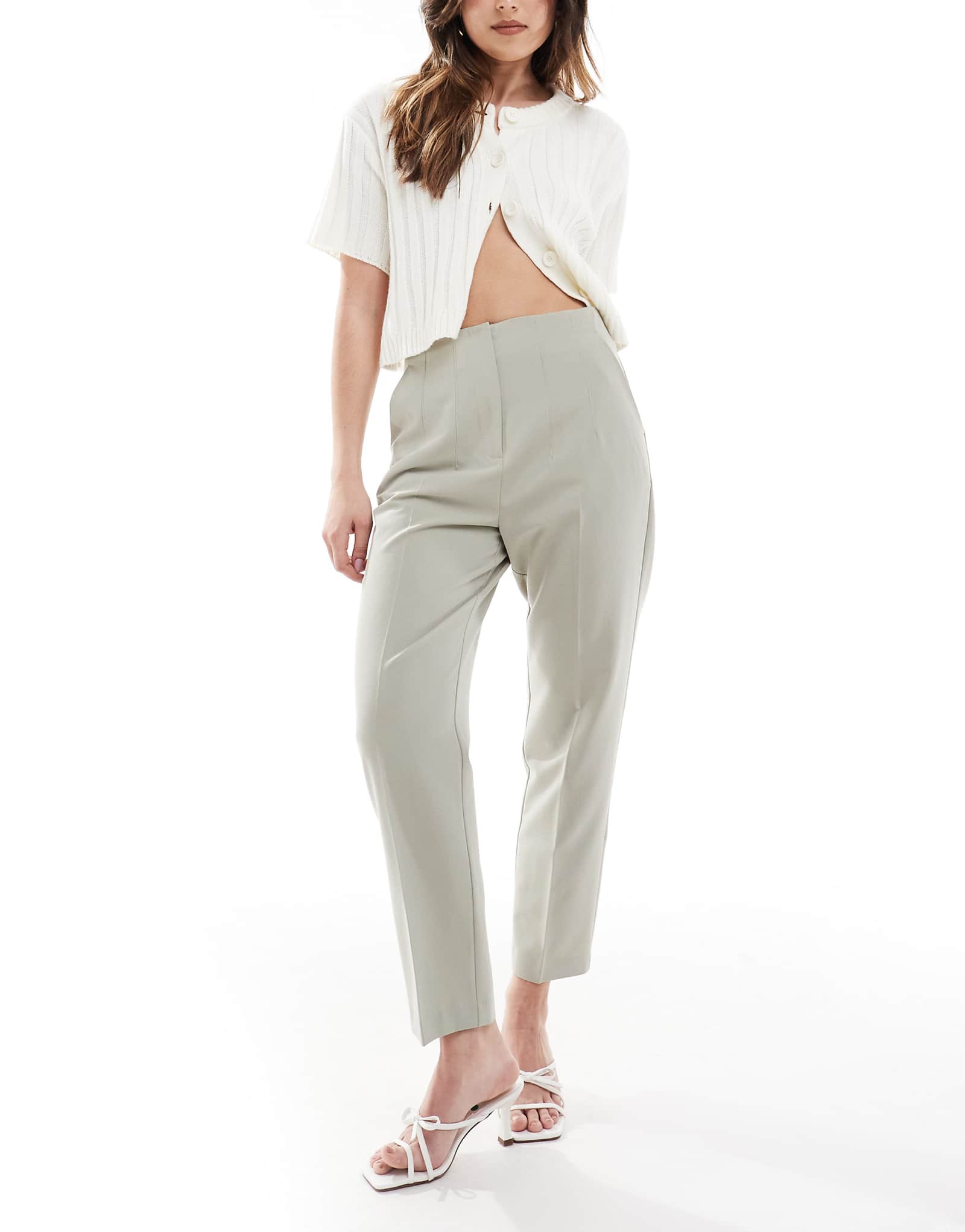 Miss Selfridge essentials cigarette pants in khaki 6490₽