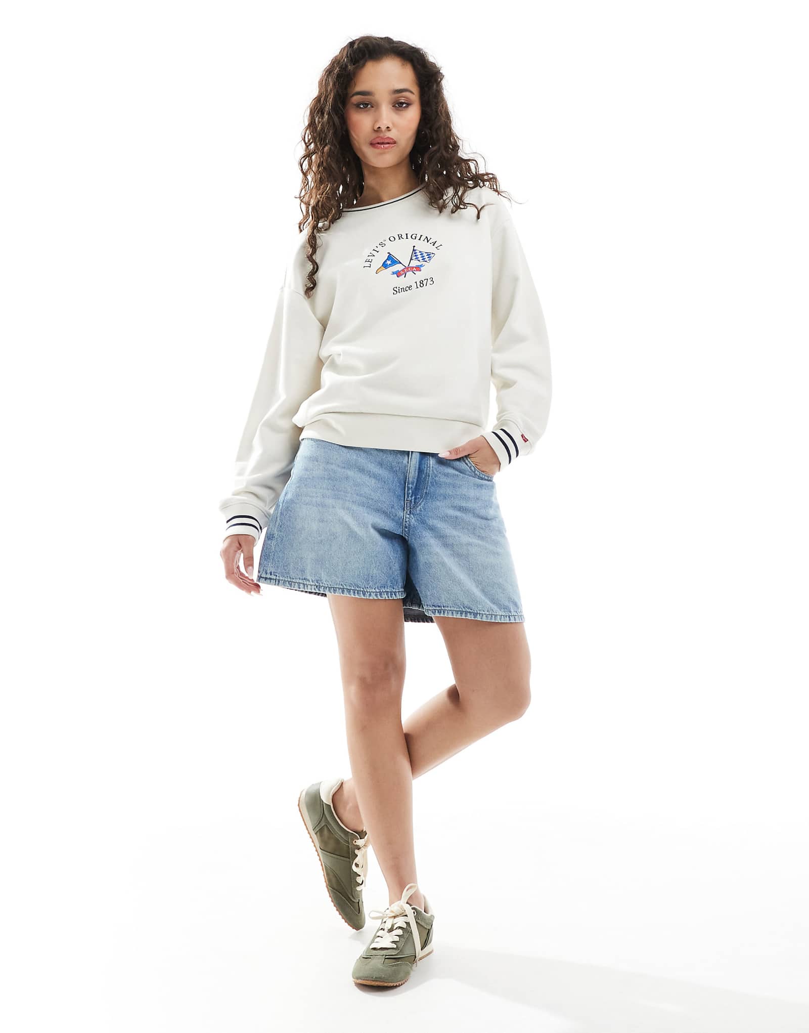 JJXX denim shorts in light blue wash 10190₽