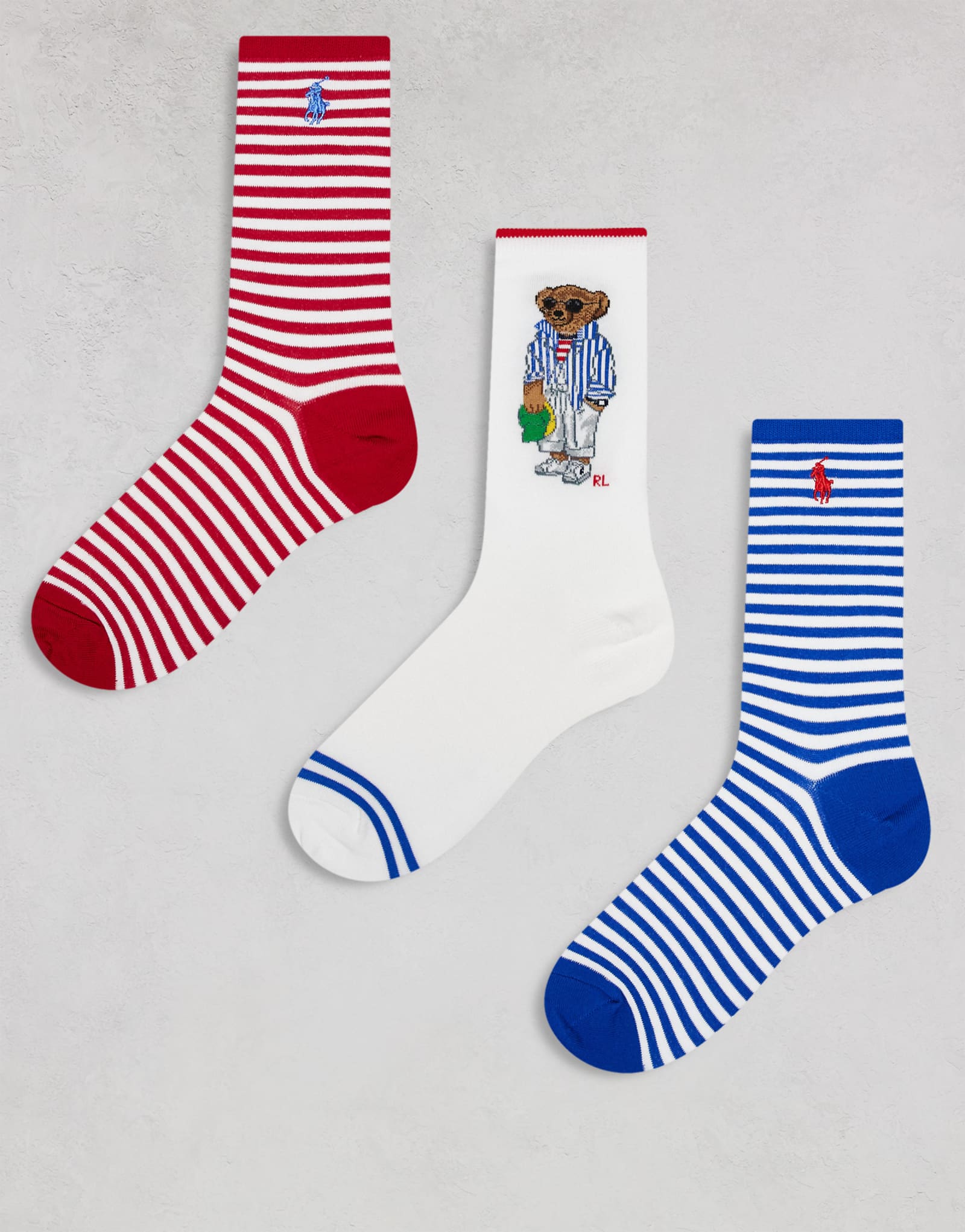 Polo Ralph Lauren 3-pack bear socks in multi 10590₽