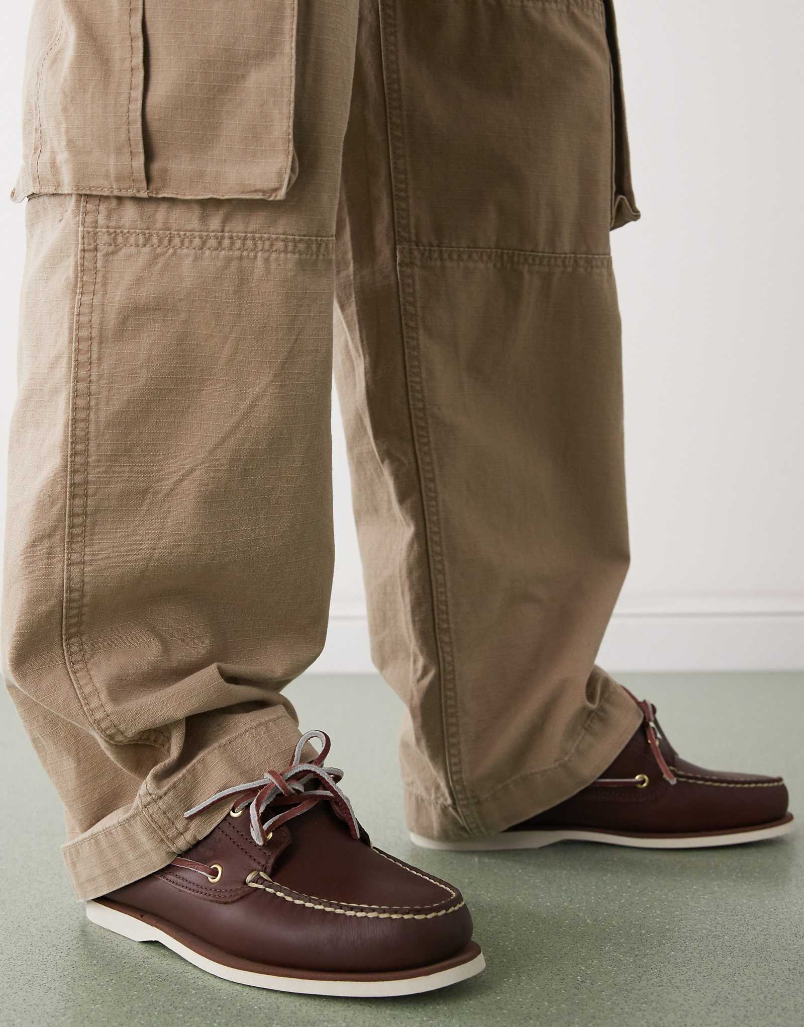 Timberland 2 eye boat shoe in dark brown leather 30190₽