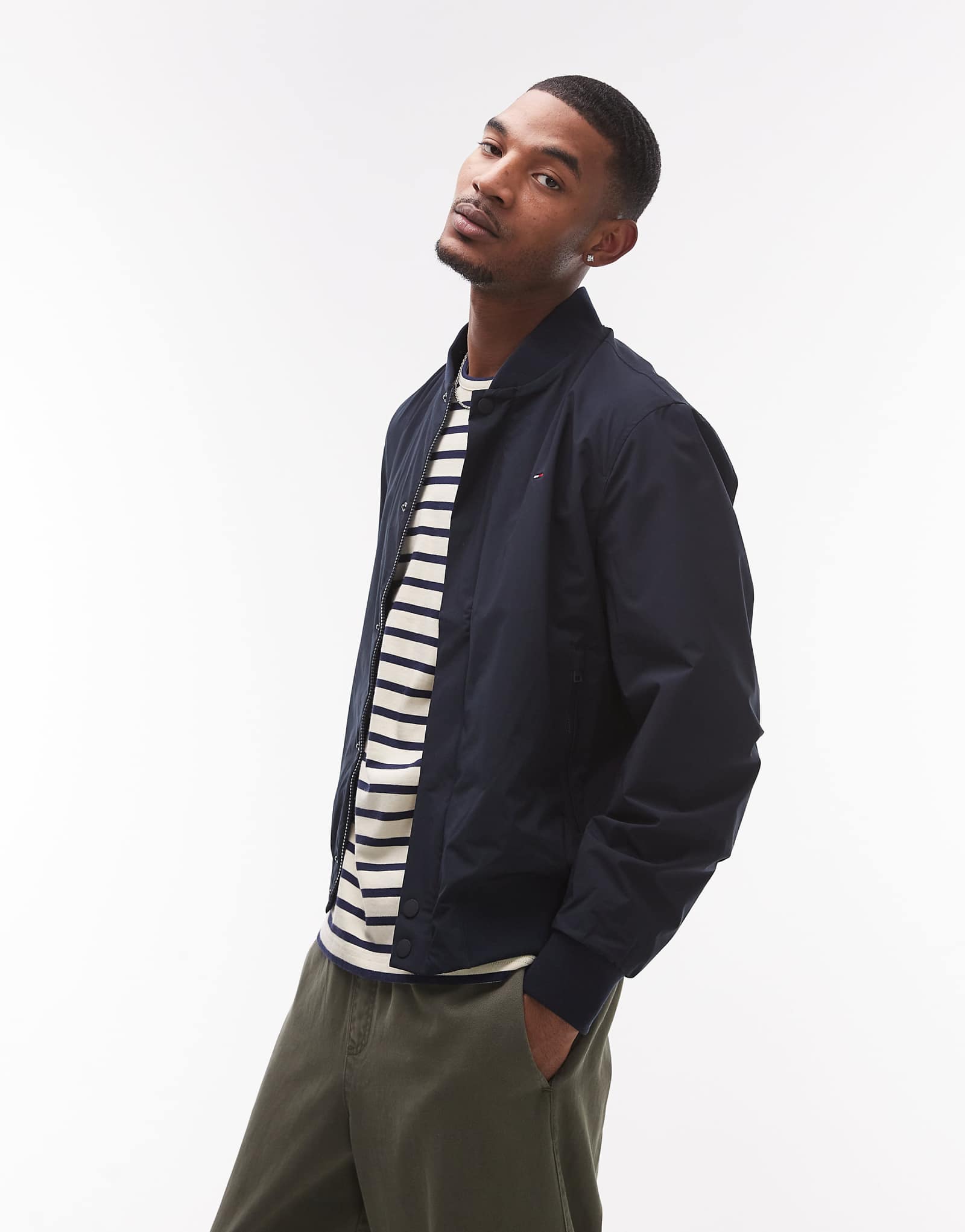 Tommy Hilfiger tech lightweight bomber jacket in navy 43090₽