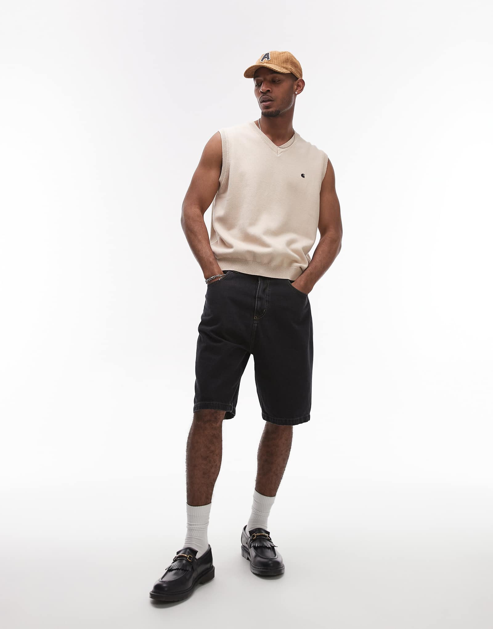 Carhartt WIP brandon denim shorts in washed black 26090₽