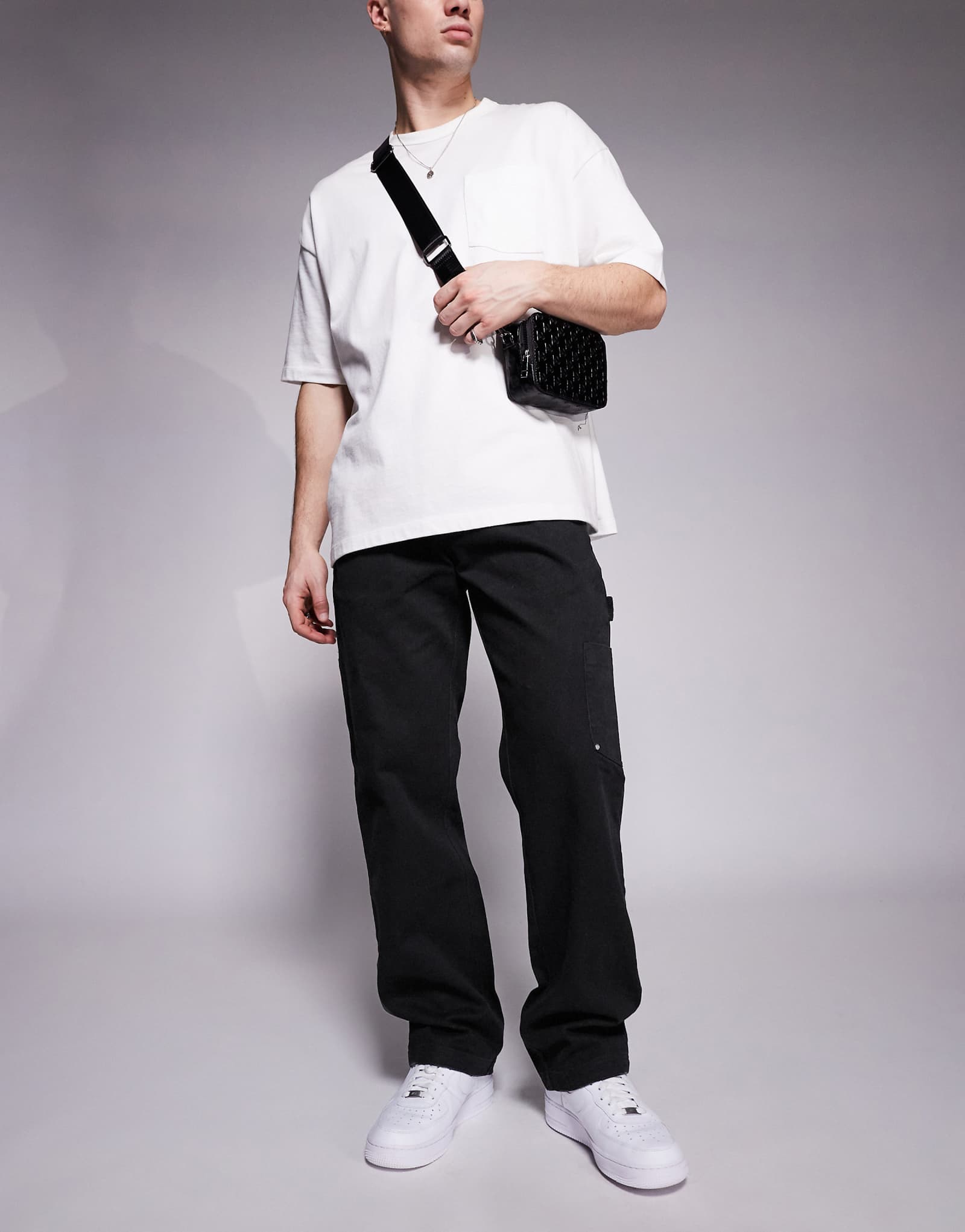 The Couture Club twill double patch pants in washed black 17190₽