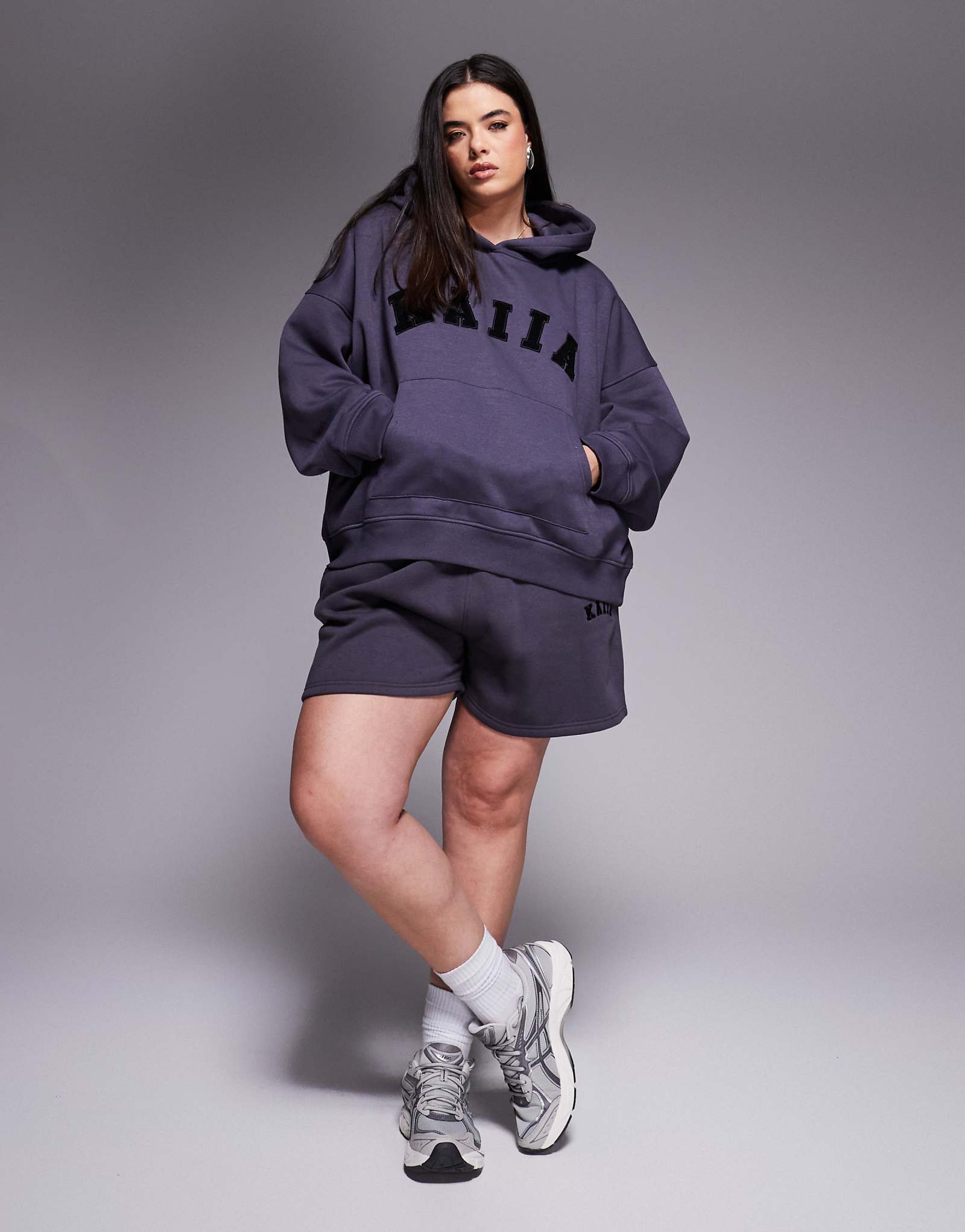 Kaiia Plus sweat shorts in dark gray - part of a set 6490₽