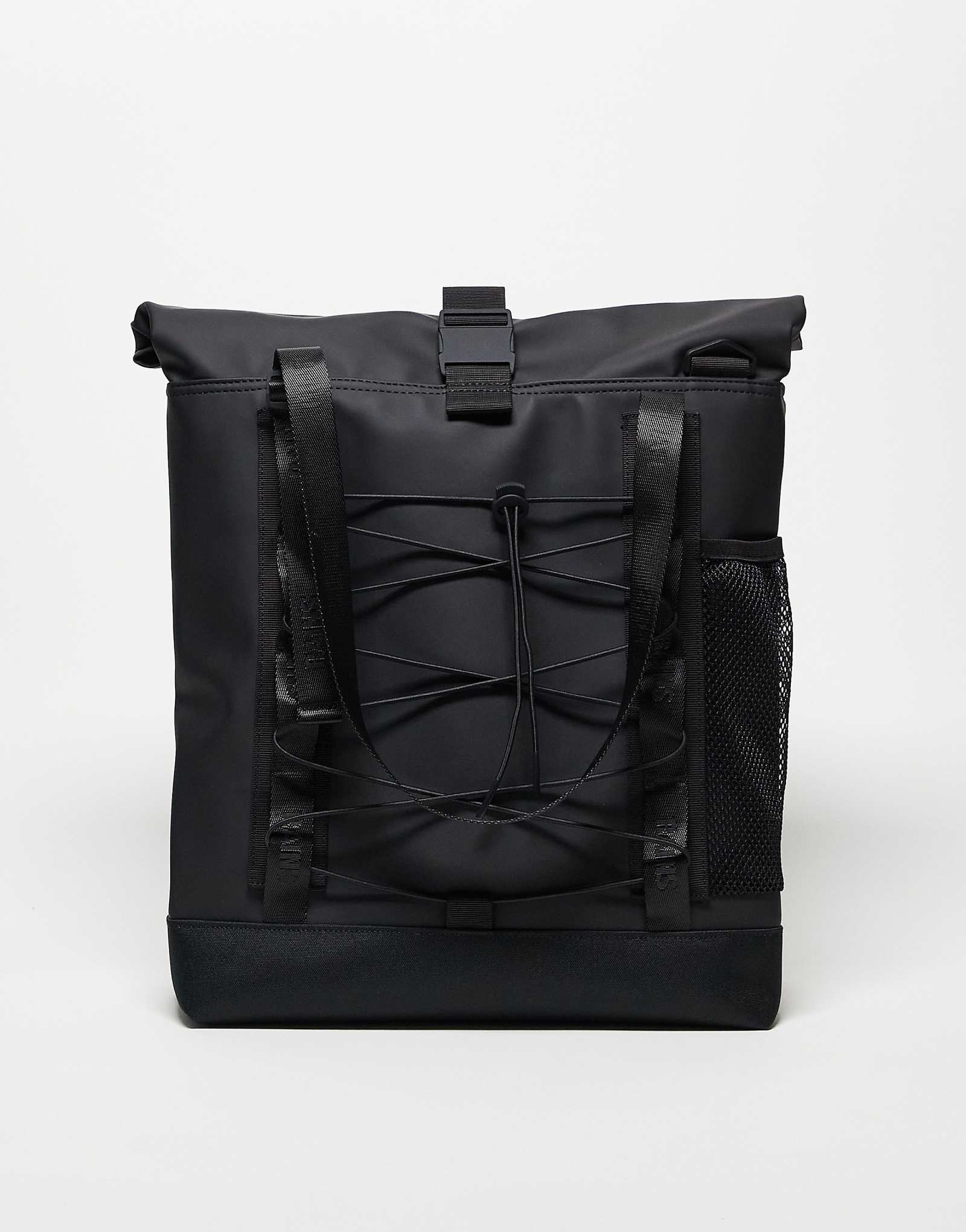 Rains Trail waterproof rolltop tote bag in black