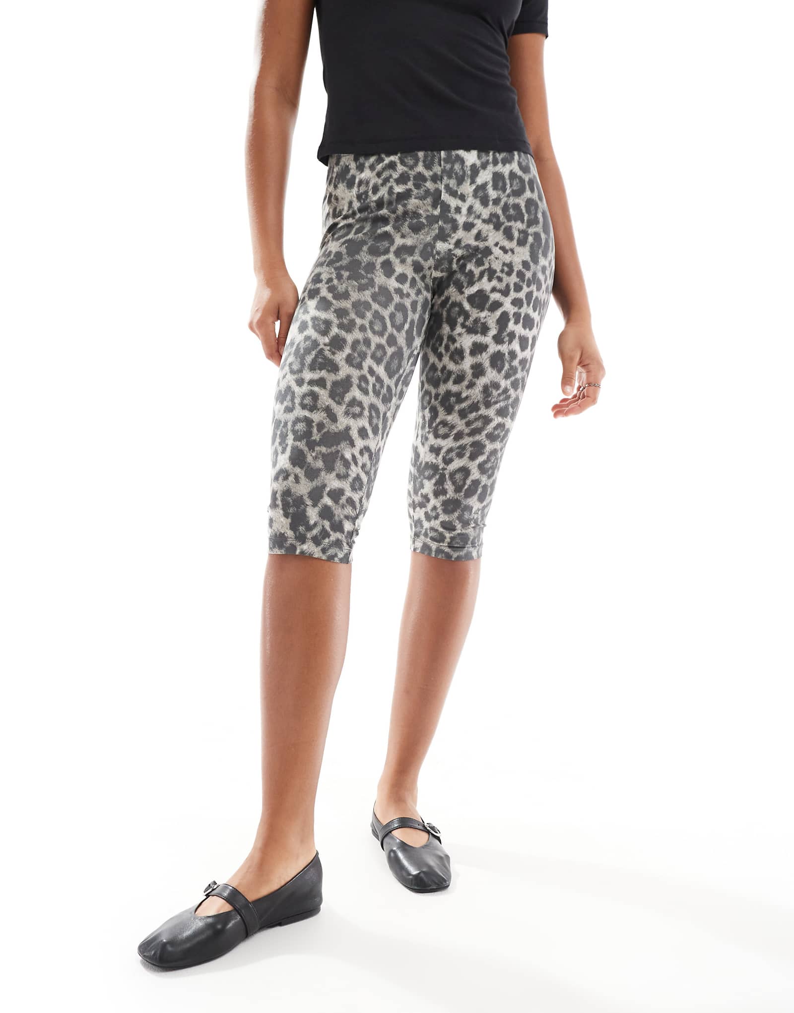 JJXX capri leggings in leopard print