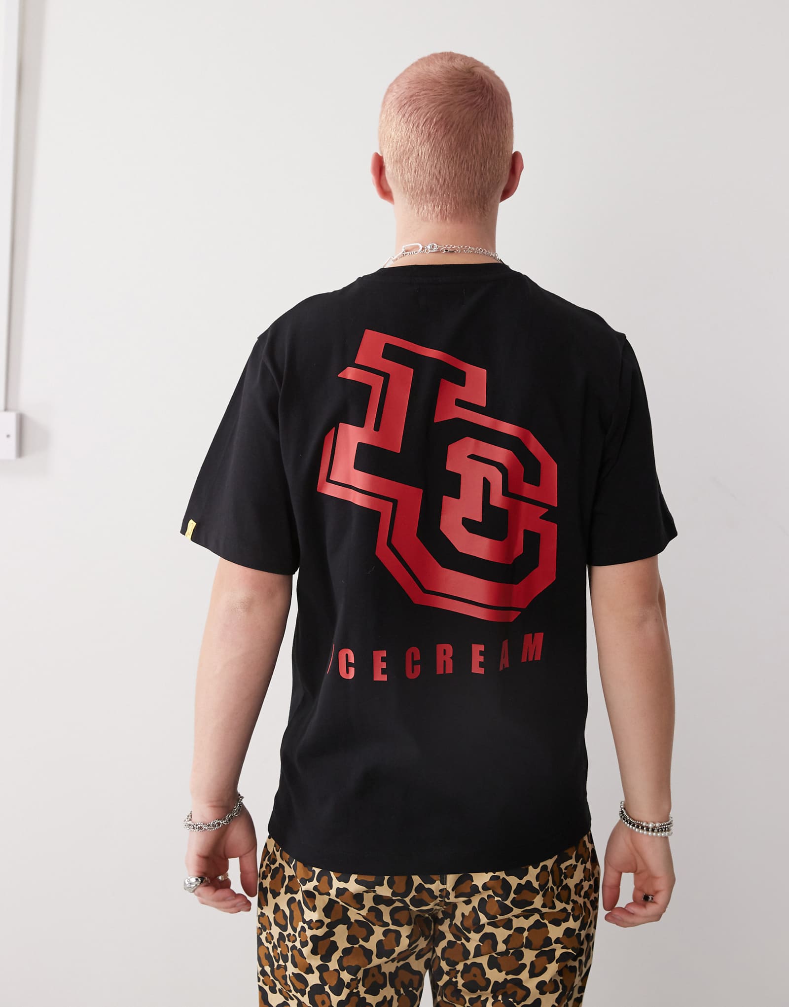 ICECREAM logo back print heavyweight t-shirt in black