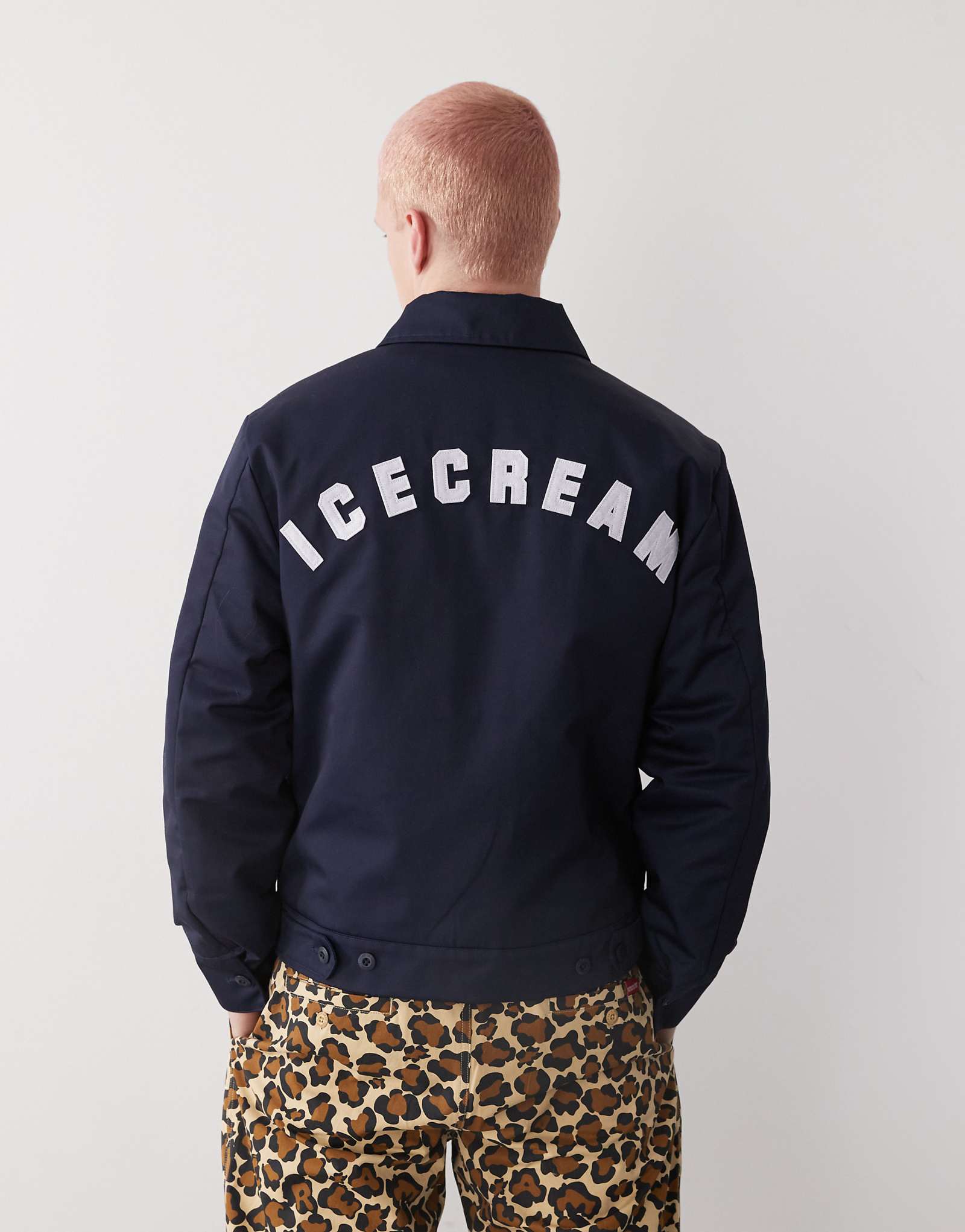 ICECREAM logo coach jacket in navy
