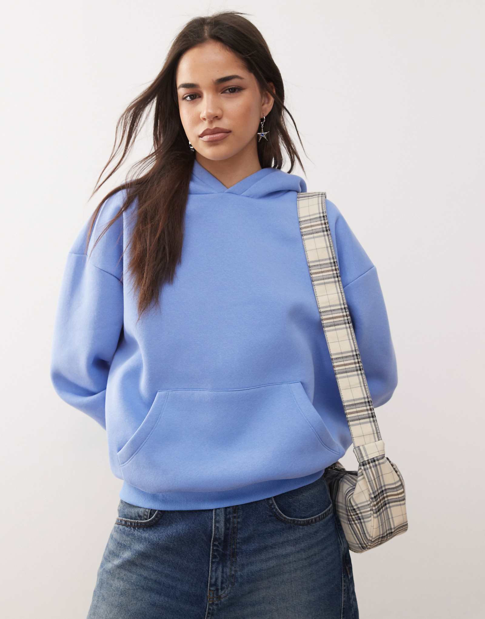 COLLUSION Heavyweight boxy hoodie in blue 9690₽