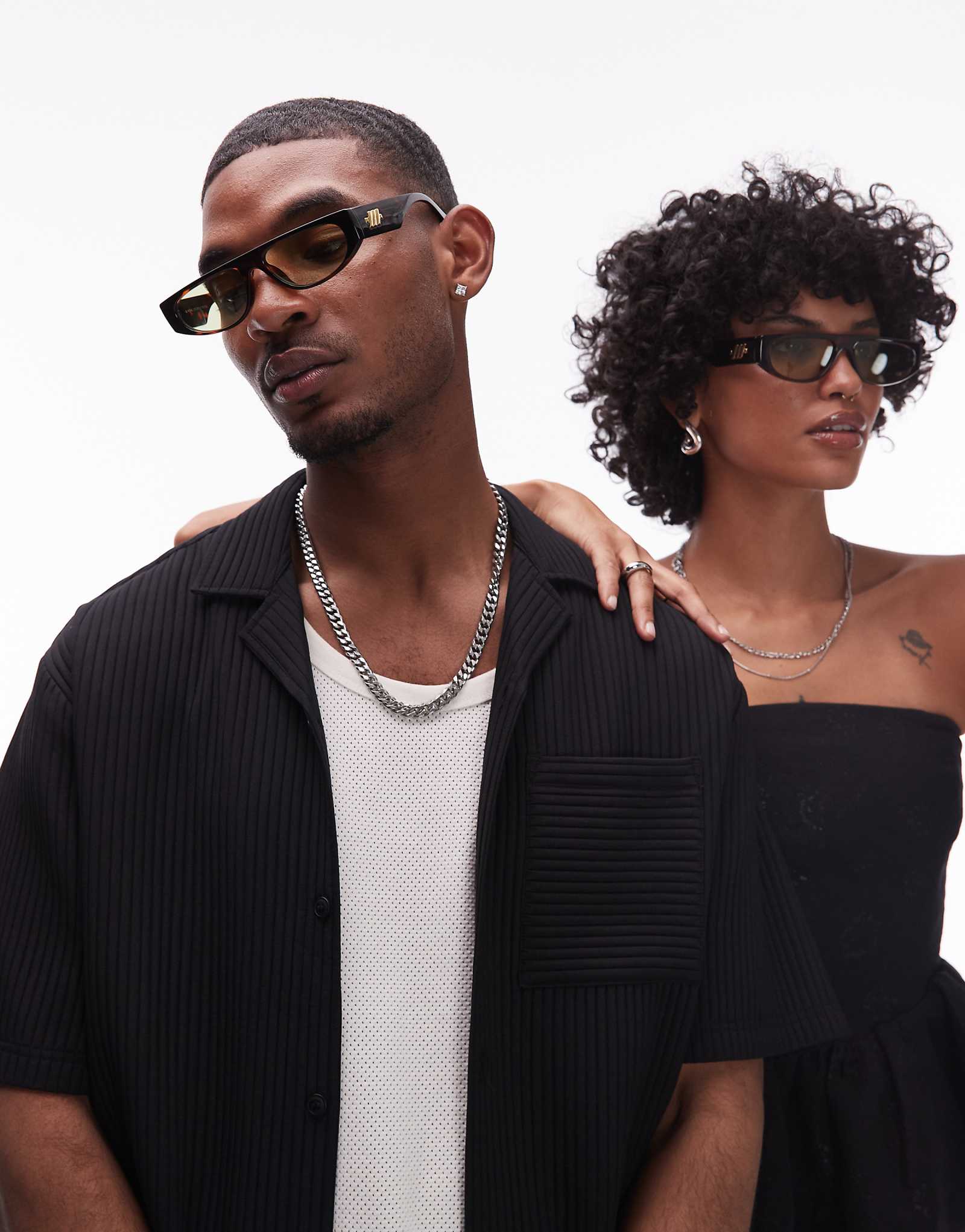 Le Specs le ritual slim round sunglasses in dark tort with green lenses 7290₽