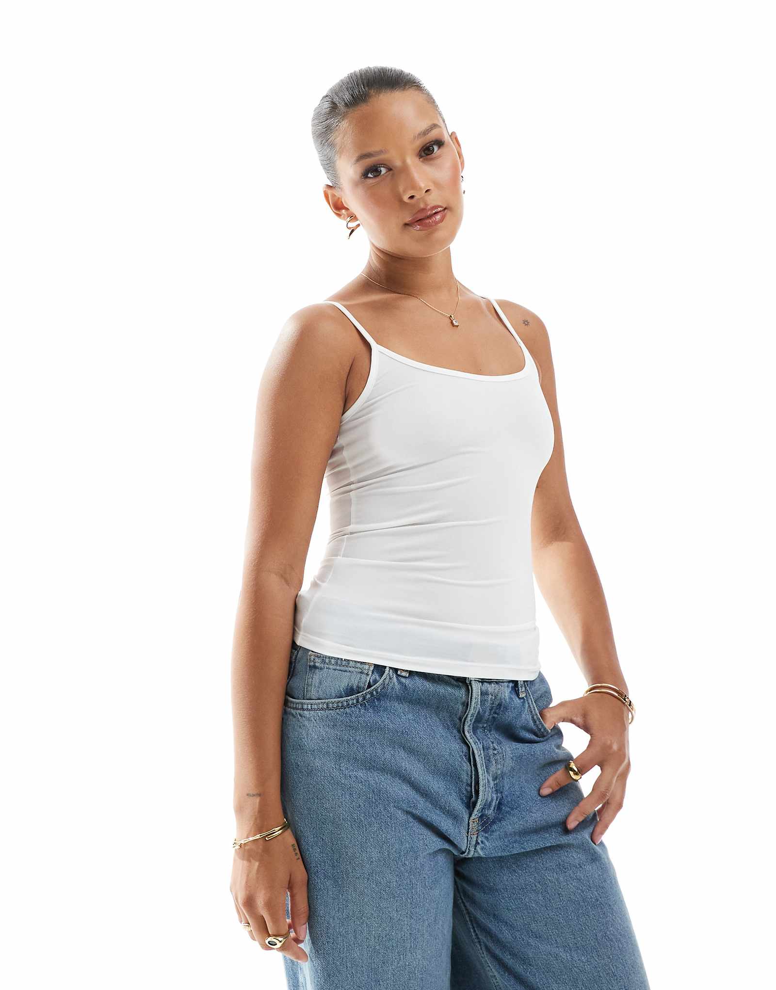 JJXX strappy tank top in white 4490₽