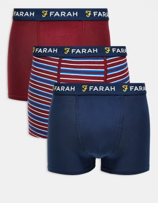 Боксеры Farah 3 pack almand в мульти-упаковке