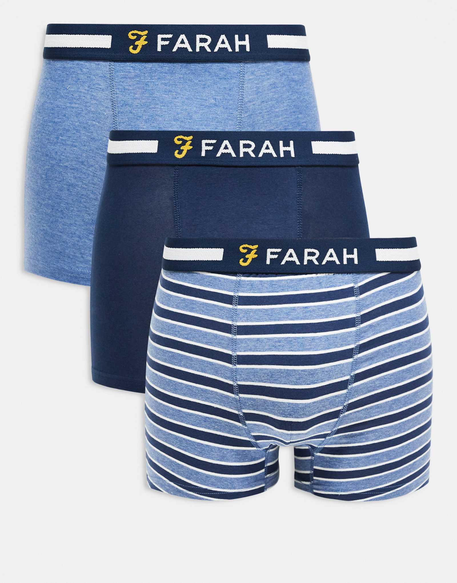 Farah 3 pack rexxo boxers in multi