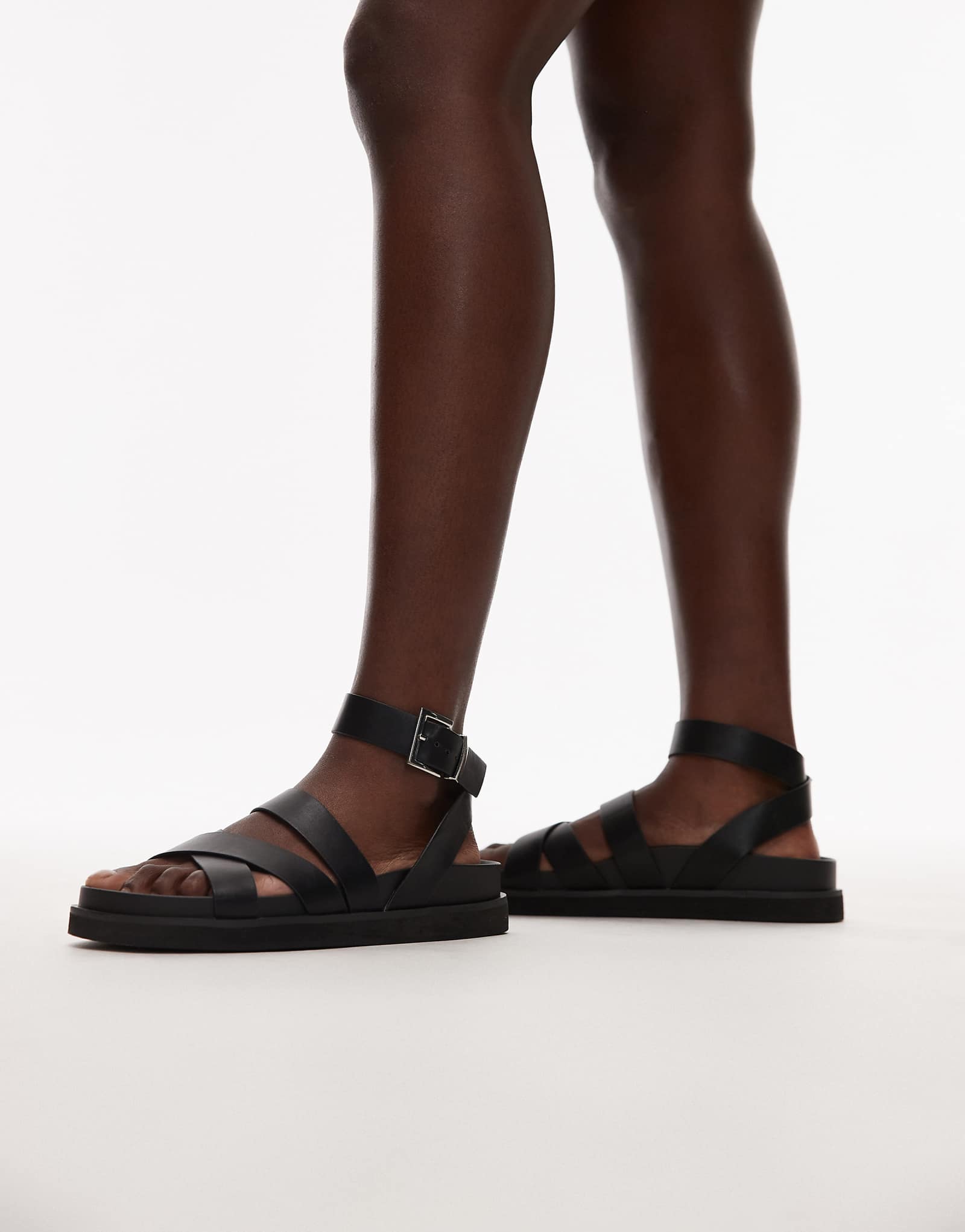 Topshop Jady flat sandal in black 8390₽