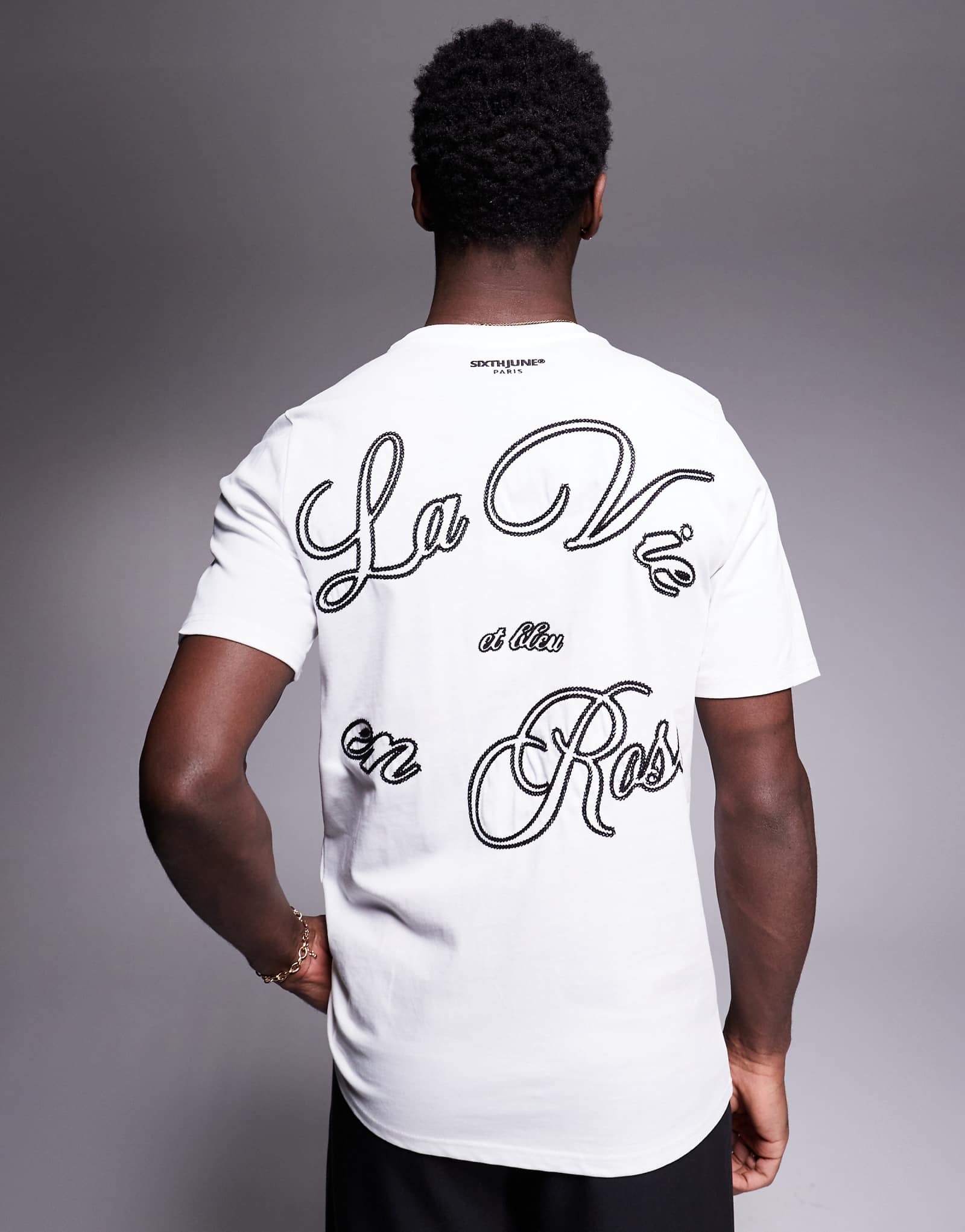 Sixth June french motif back print t-shirt in white 7990₽