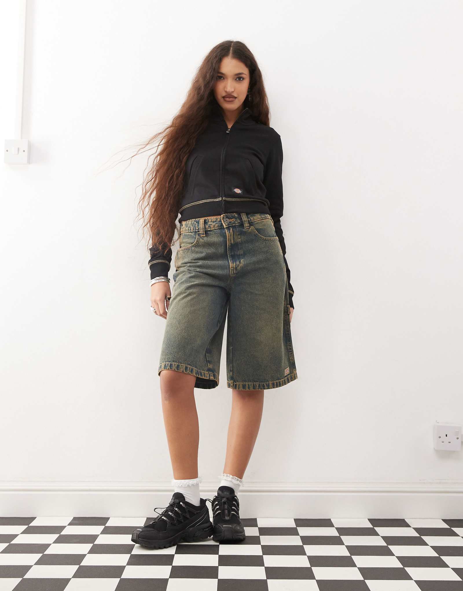 Dickies Carpenter denim jorts in faded indigo 7790₽