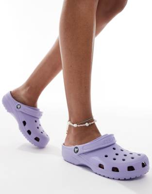 Классические сабо Crocs мистического фиолетового цвета