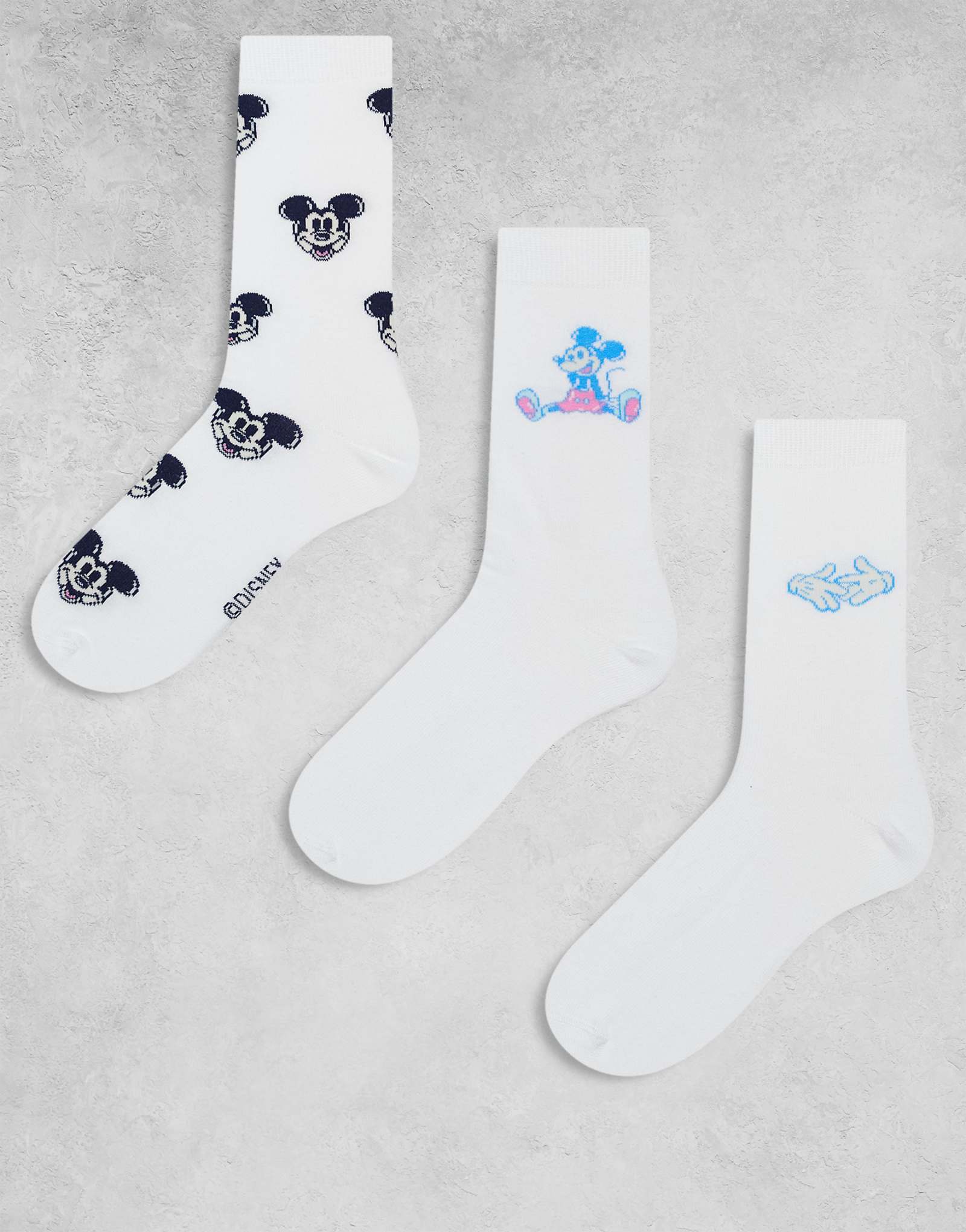 ASOS DESIGN Disney Mickey Mouse 3-pack socks in multi 3290₽