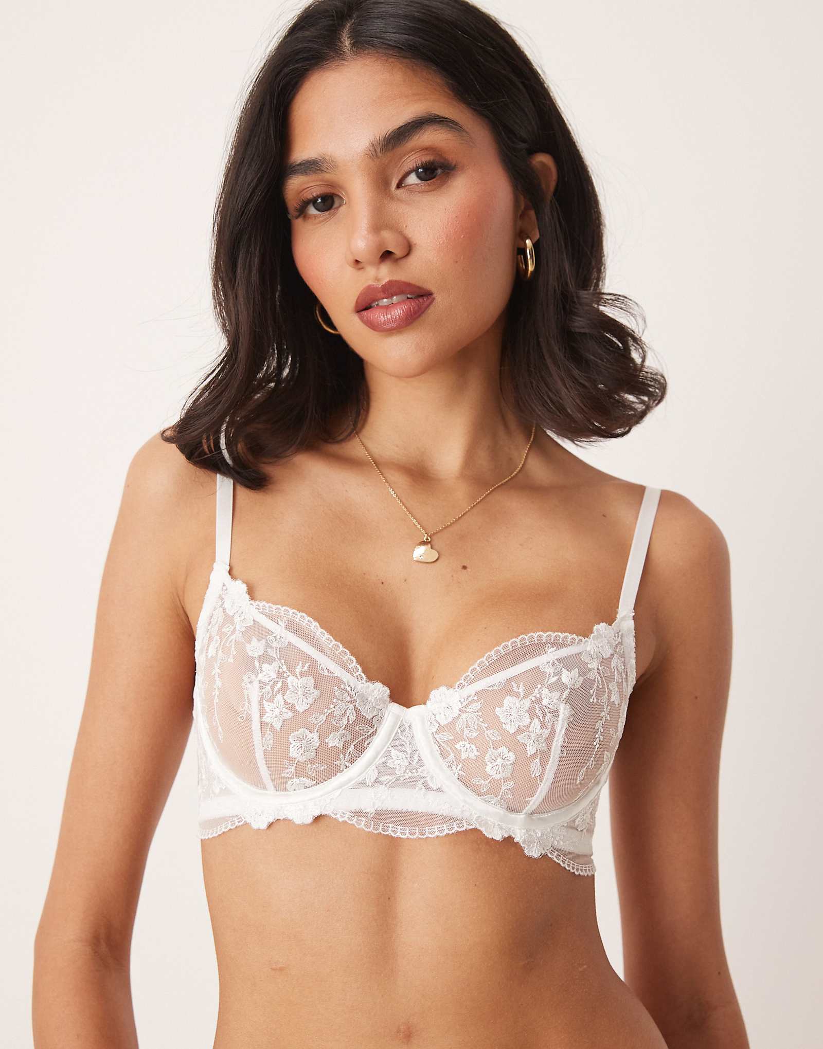 Kat The Label Sofia Underwired bra in white 20190₽