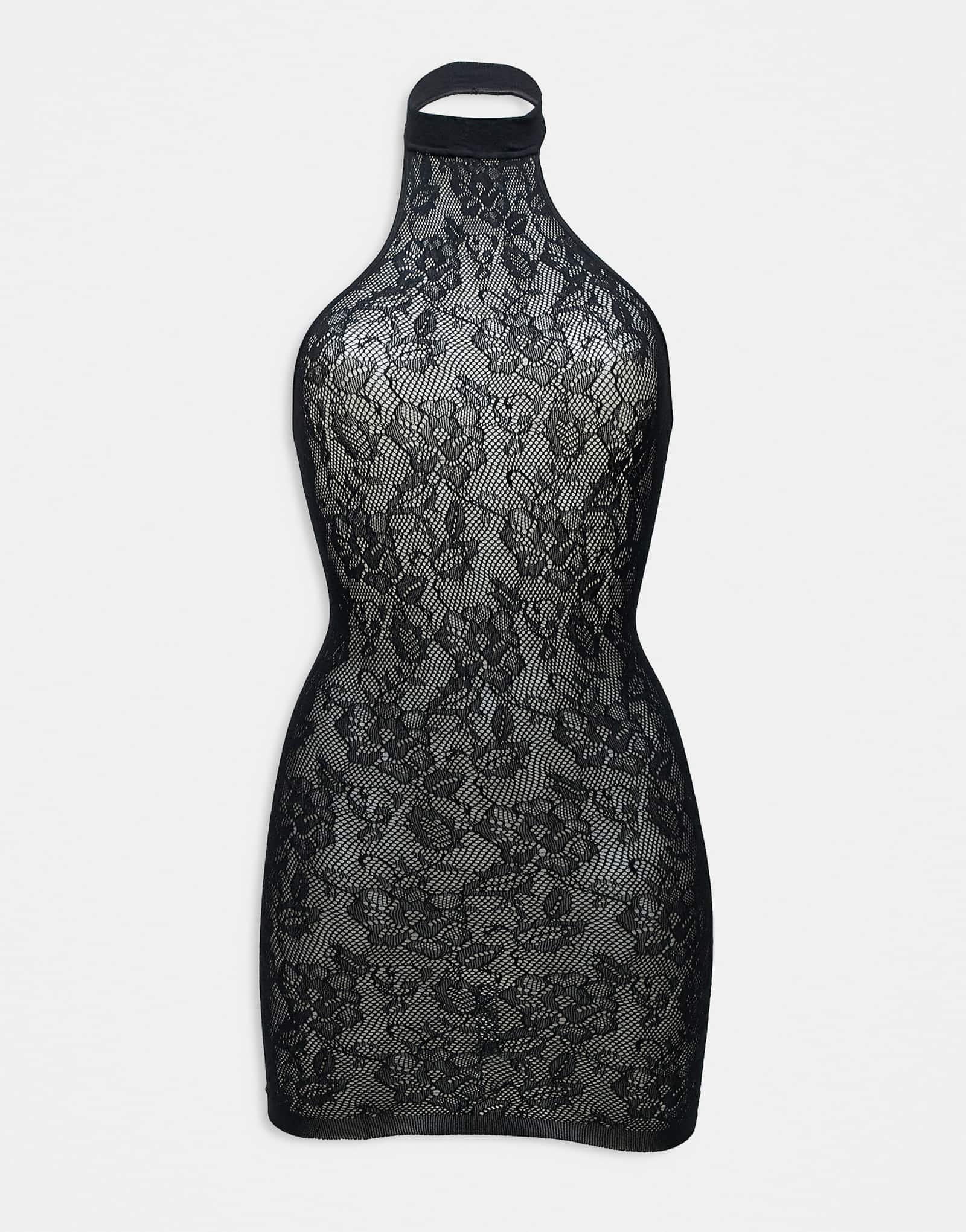 Ann Summers glisten lace dress in black