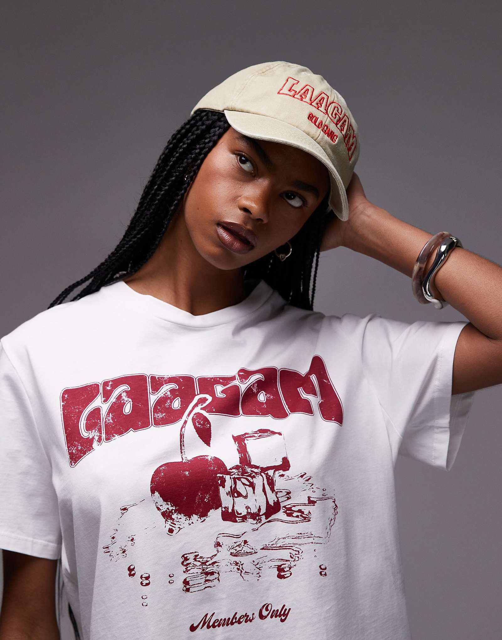 LAAGAM 4ever graphic logo T-shirt in white 13990₽