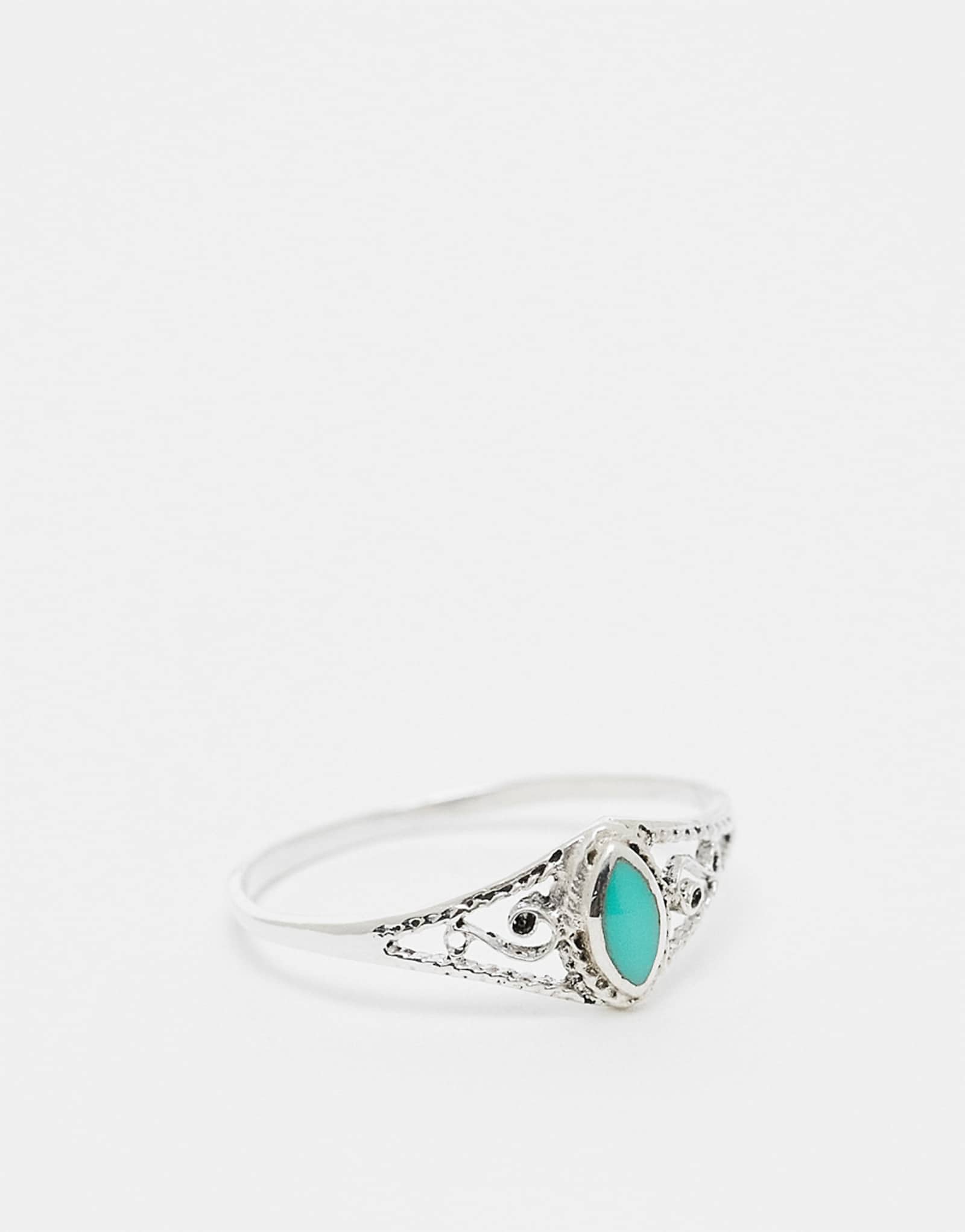 Kingsley Ryan teardrop ring with turquoise stone in sterling silver 5490₽