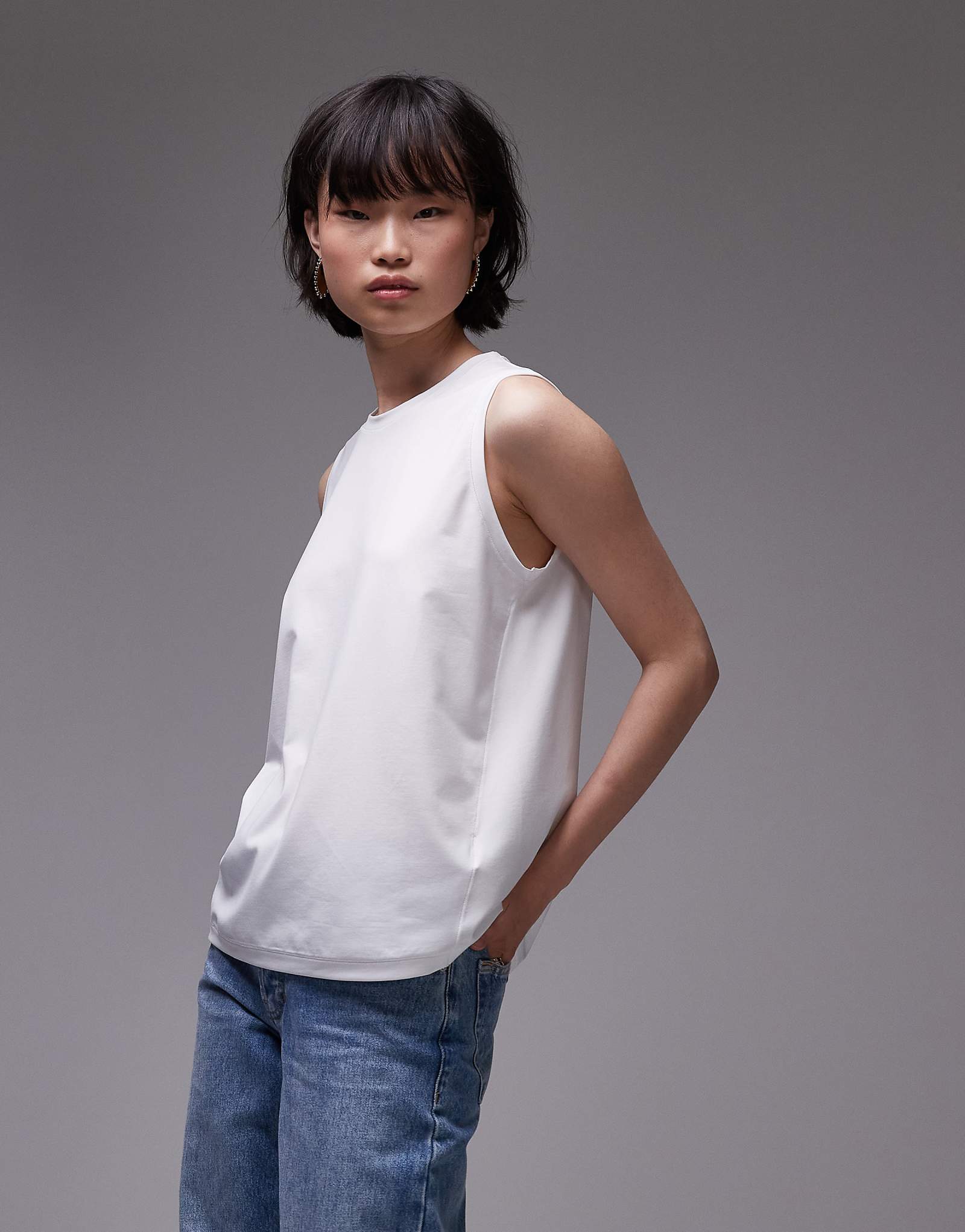 ARKET super soft tank top in white 6190₽