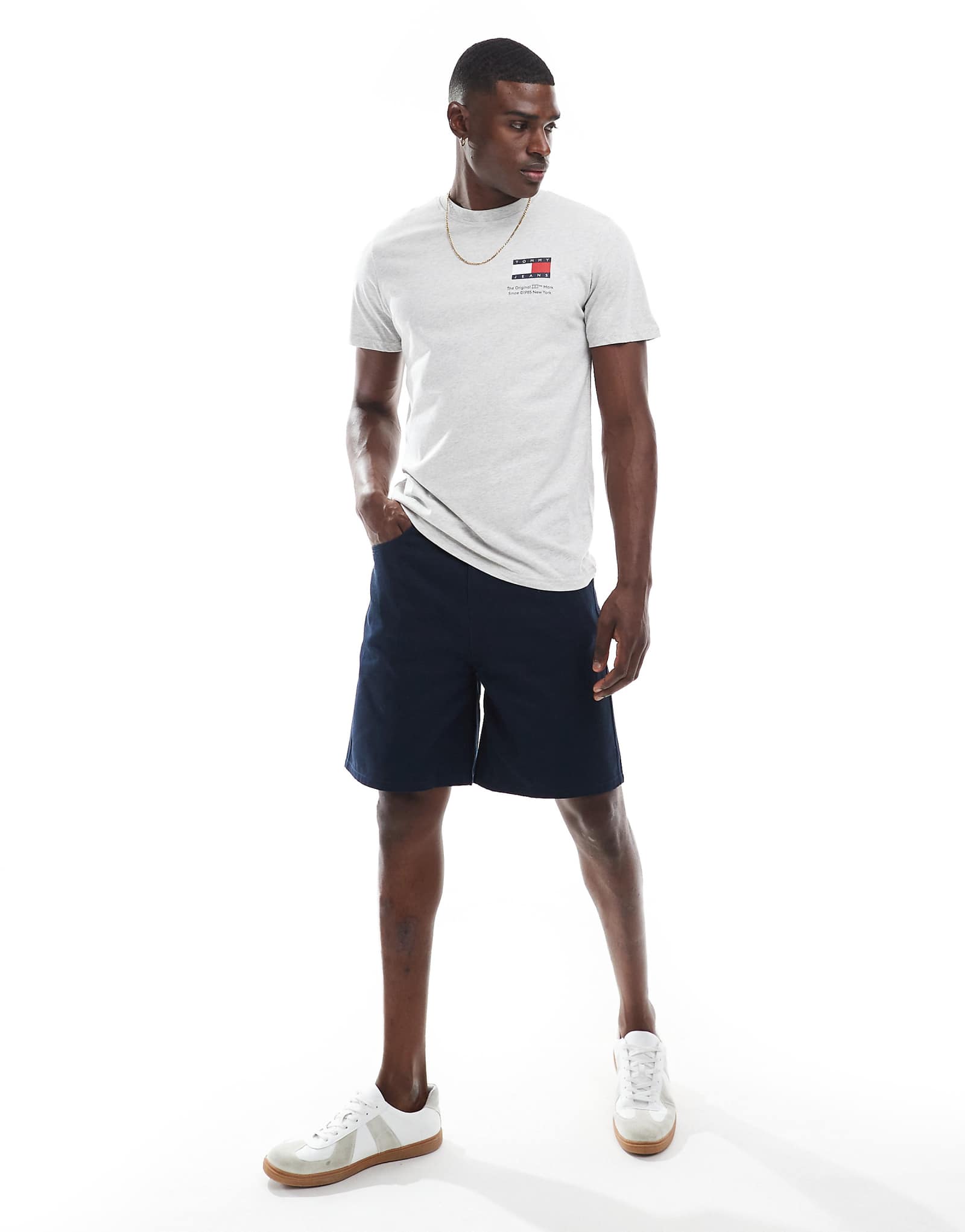 ASOS DESIGN mid length jorts in navy 3890₽